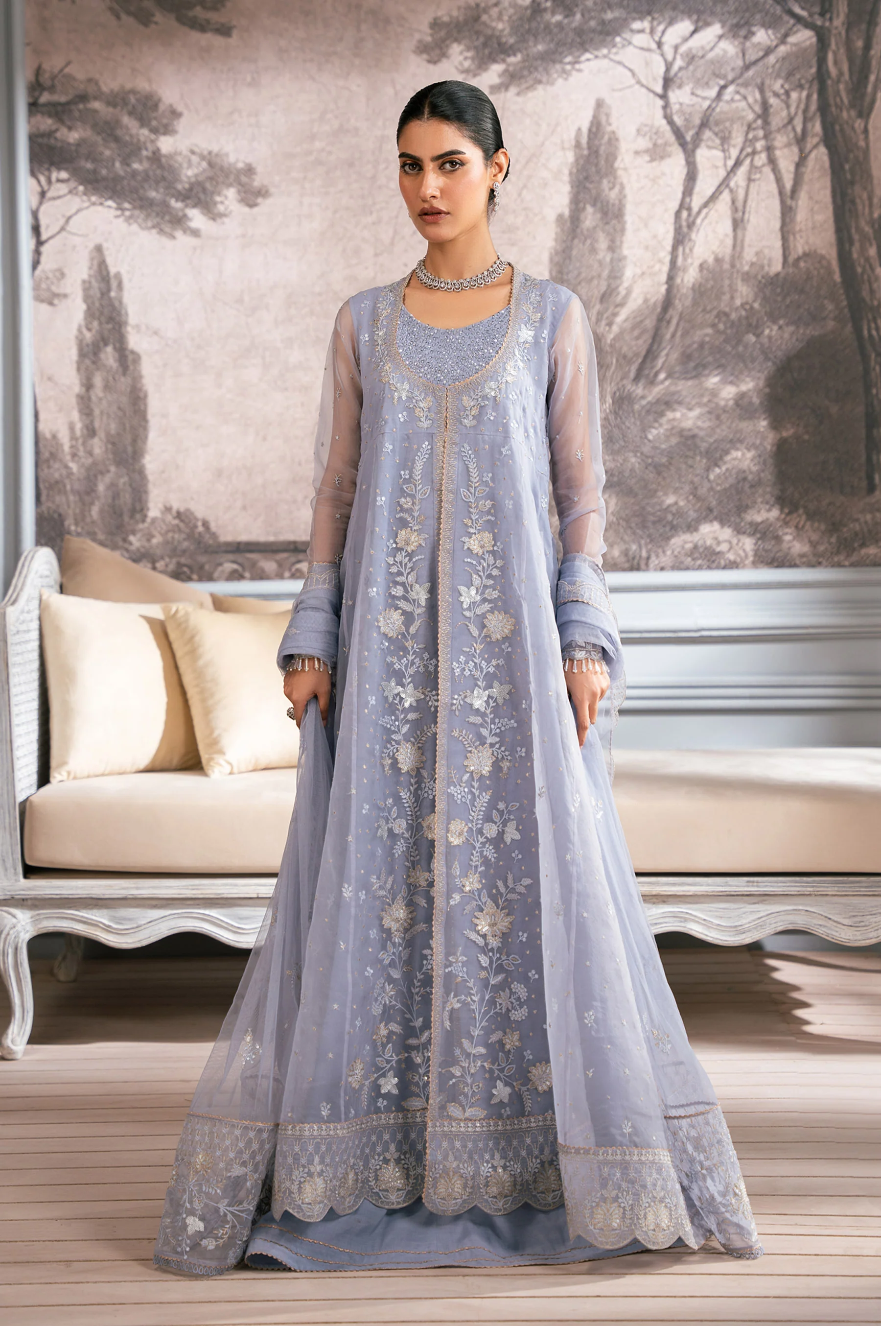 UNSTITCHED 2 PIECE EMBROIDERED SHIRT DUPATTA - Image 12