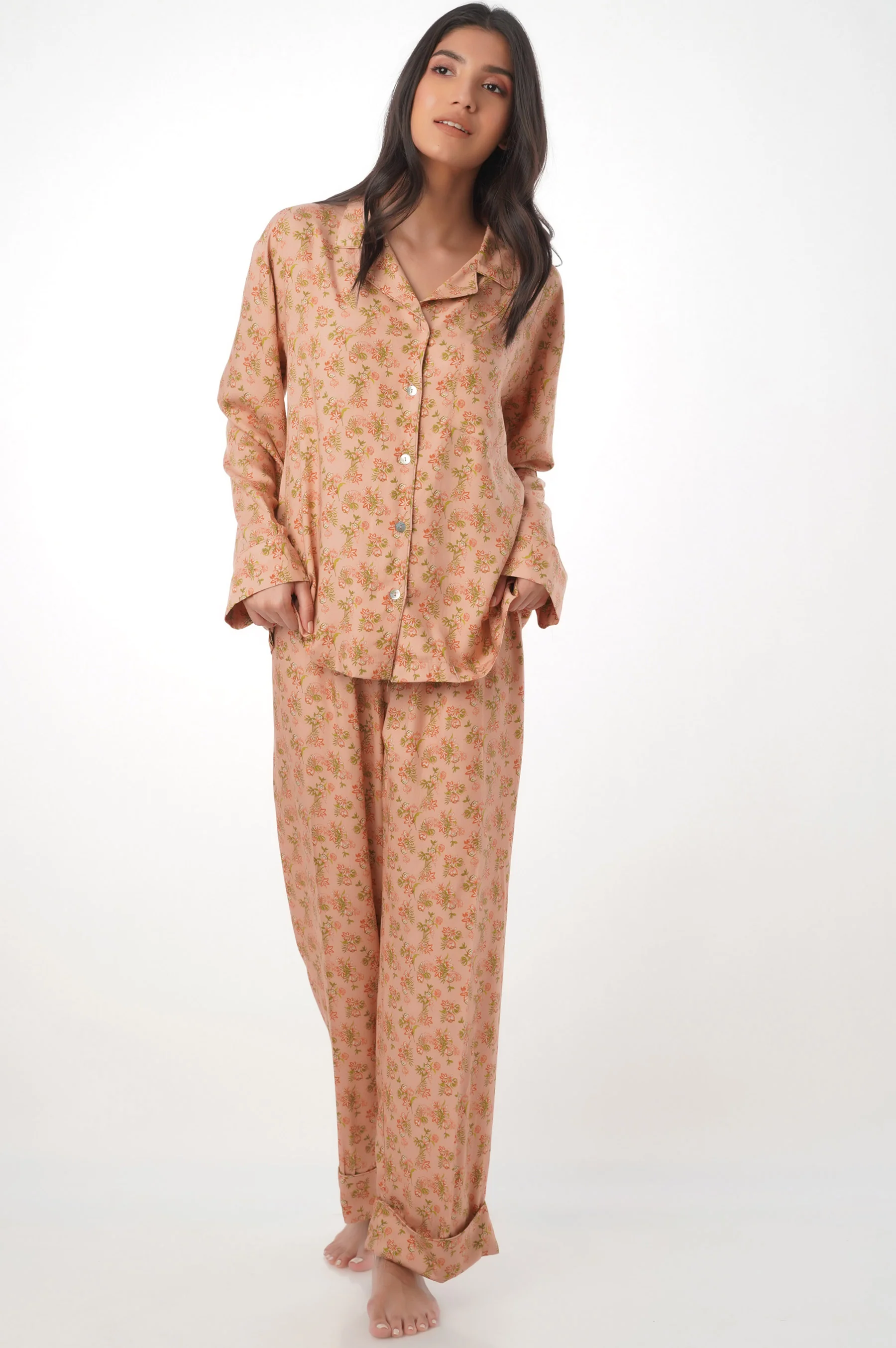 2 Piece PJ Set - Peach - Image 2