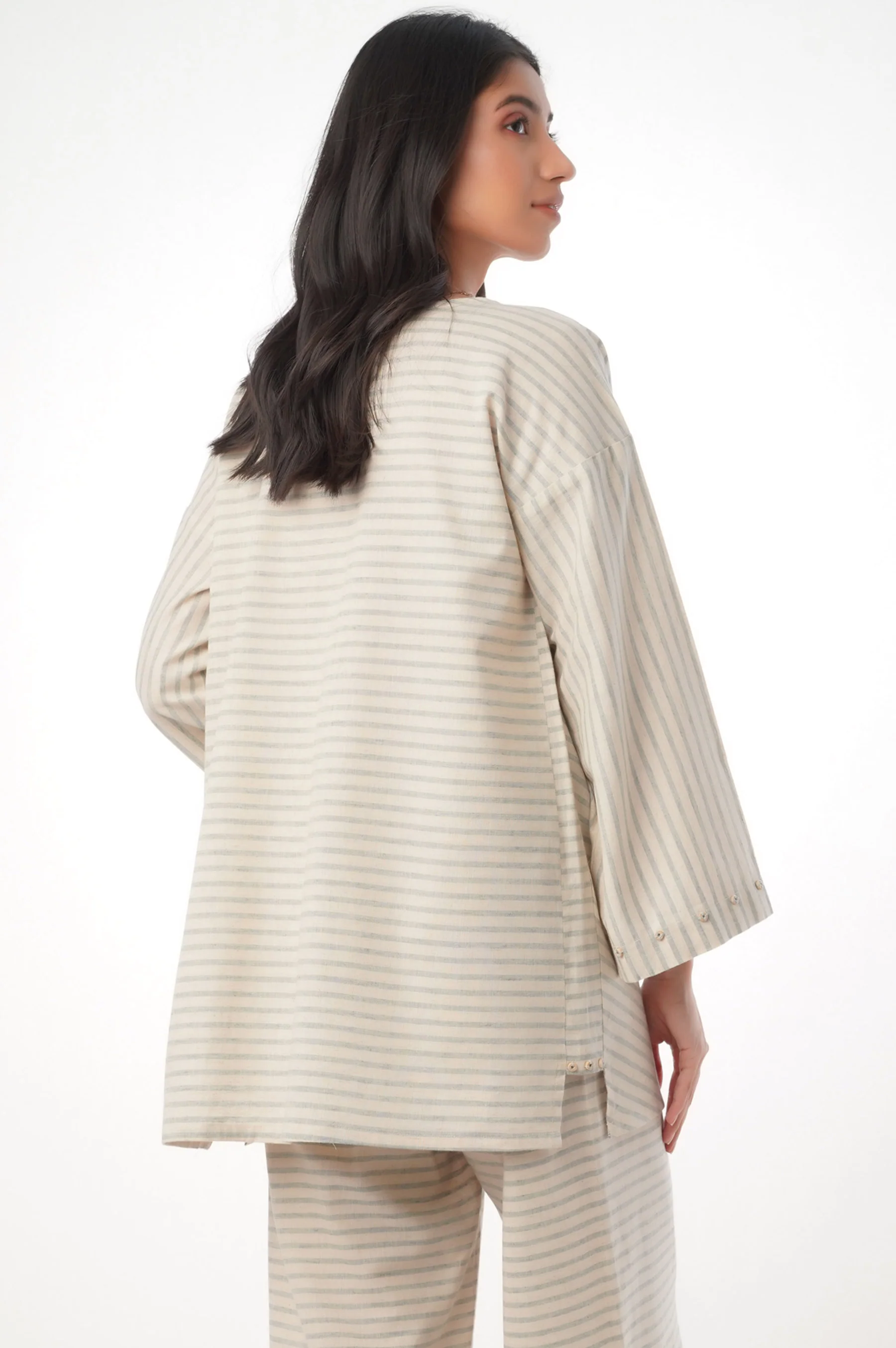 Stitched 2 Piece Yarn Dyed Co-ord Set - Image 4