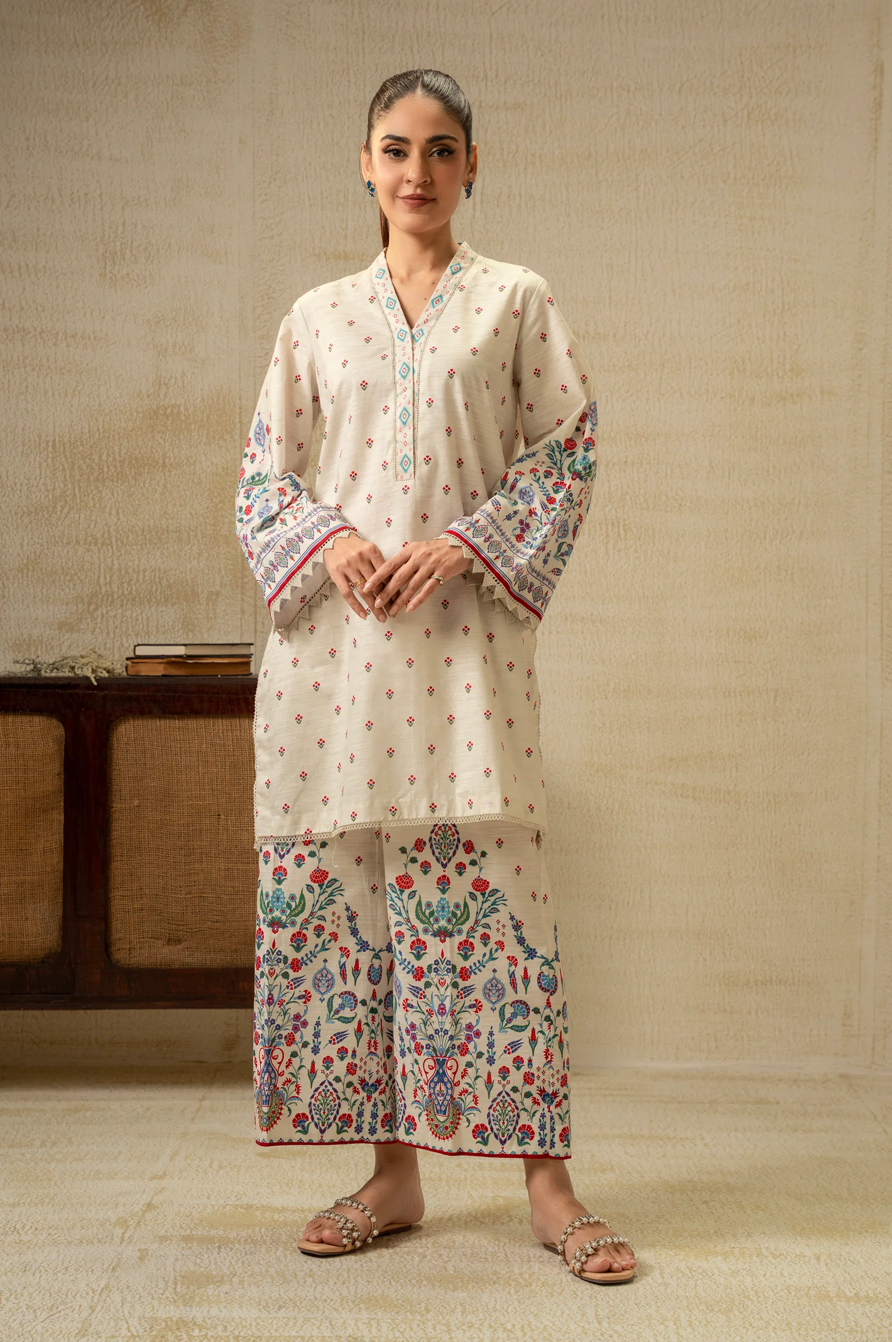 UNSTITCHED PRINTED SHIRT BOTTOM SUIT