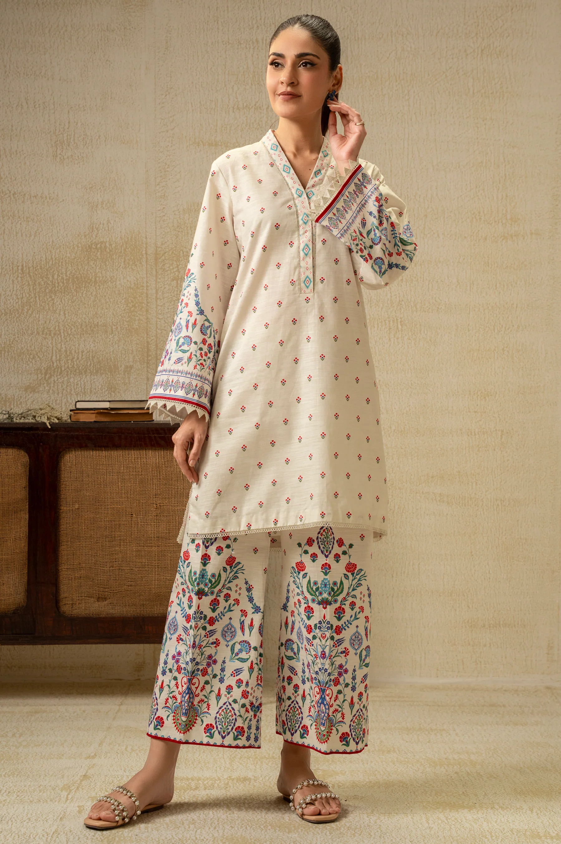 UNSTITCHED PRINTED SHIRT BOTTOM SUIT - Image 7