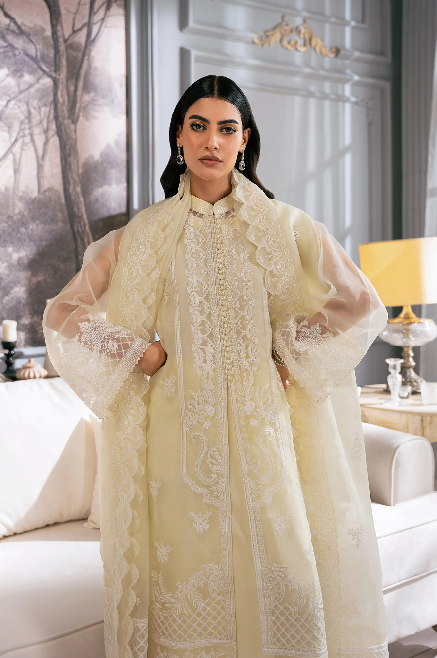UNSTITCHED EMBROIDERED SUIT - Image 9