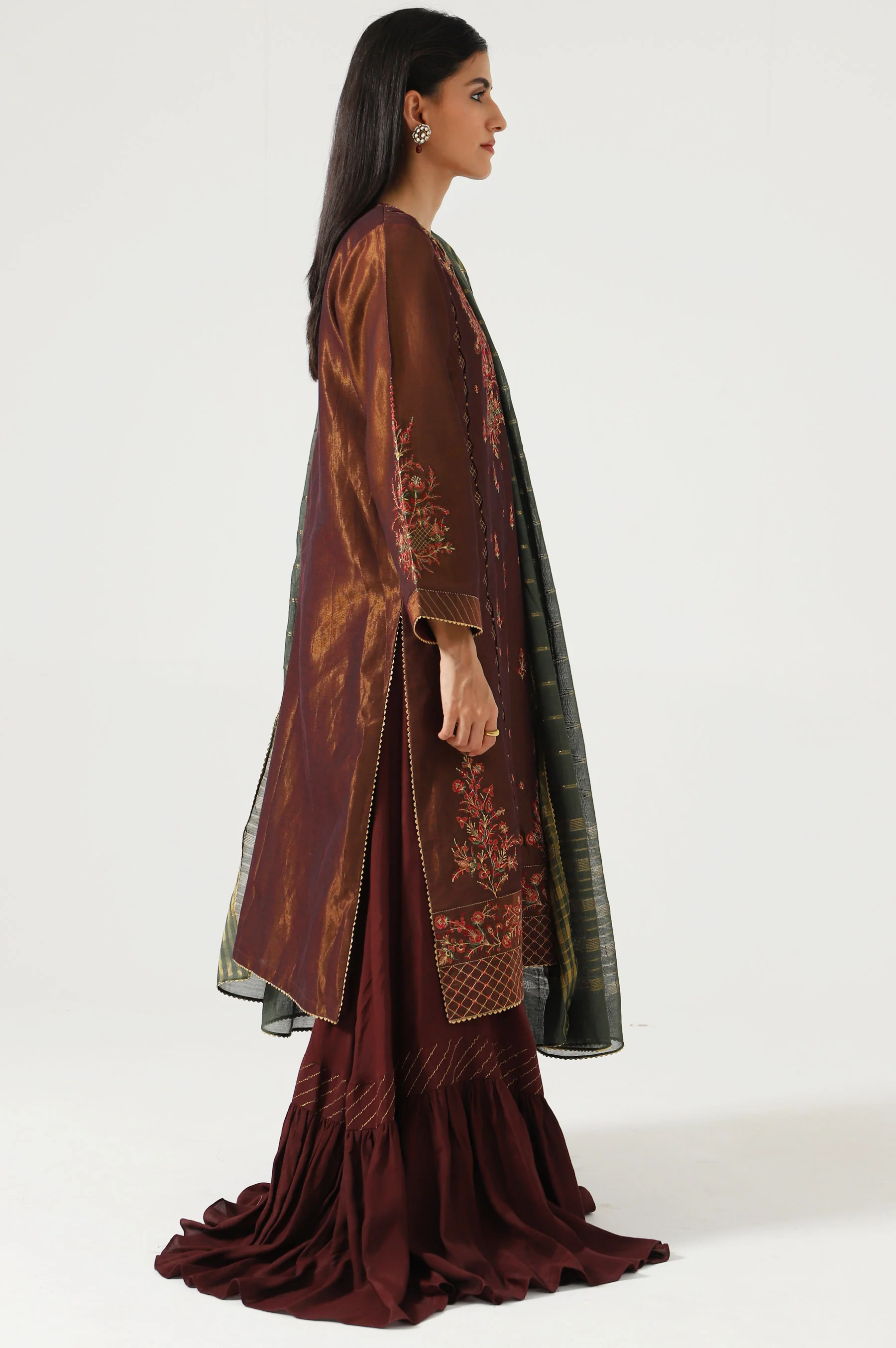 3 Piece Unstitched Embroidered Mysuri Suit - Image 4