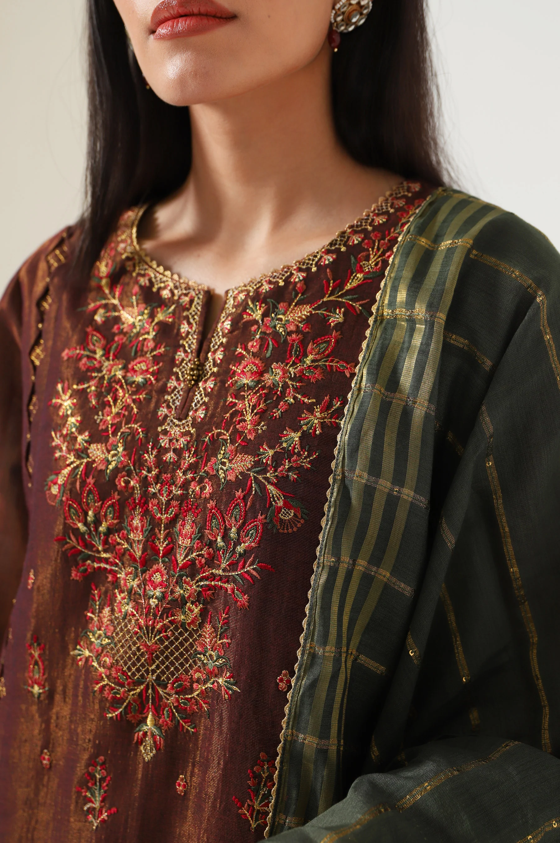 3 Piece Unstitched Embroidered Mysuri Suit - Image 5