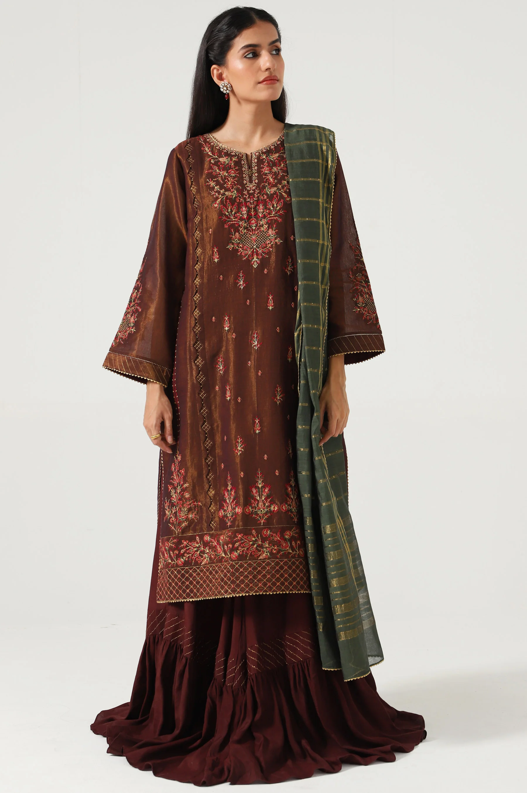 3 Piece Unstitched Embroidered Mysuri Suit - Image 6