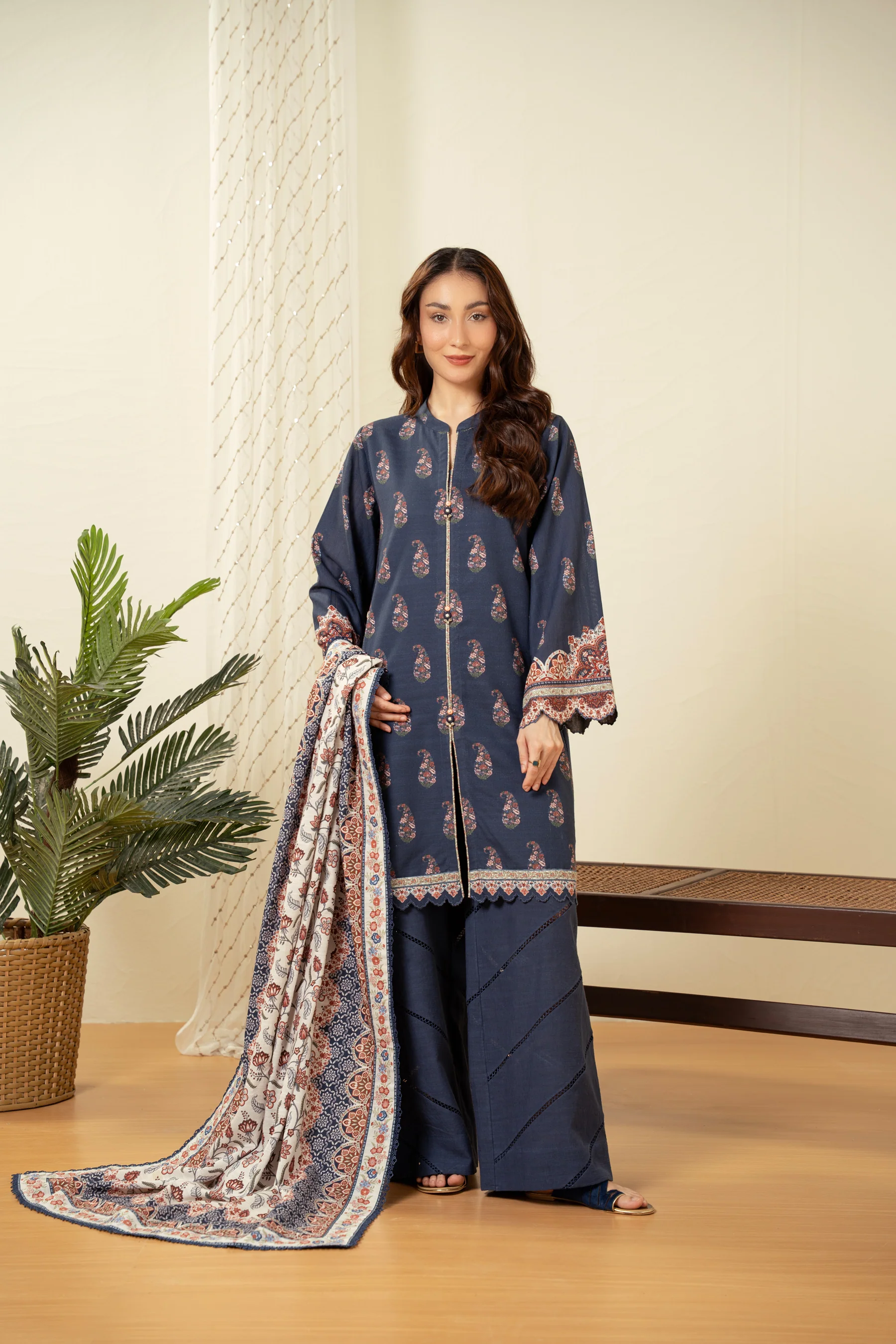 UNSTITCHED PRINTED SUIT - Image 7