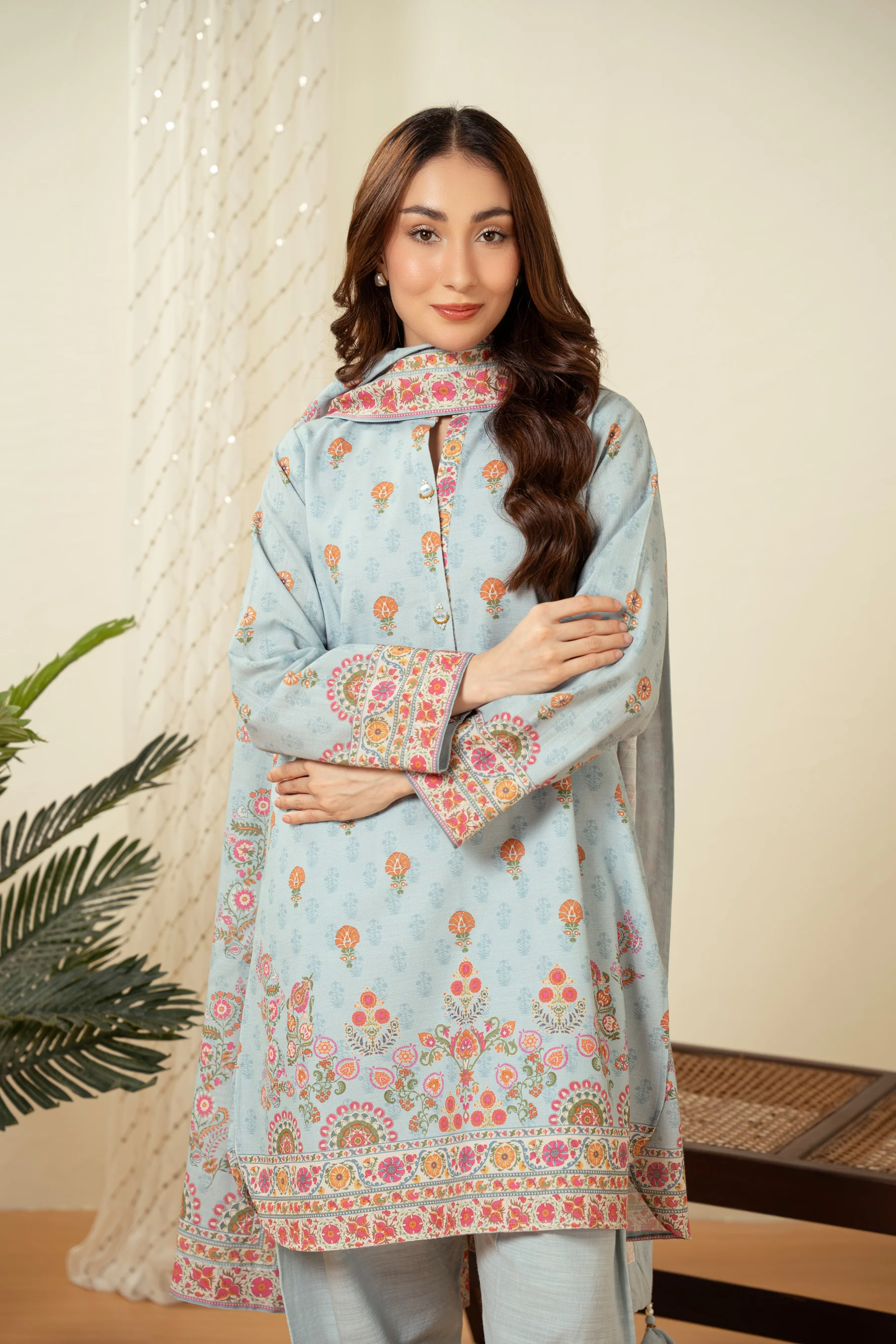 UNSTITCHED PRINTED SUIT - Image 3