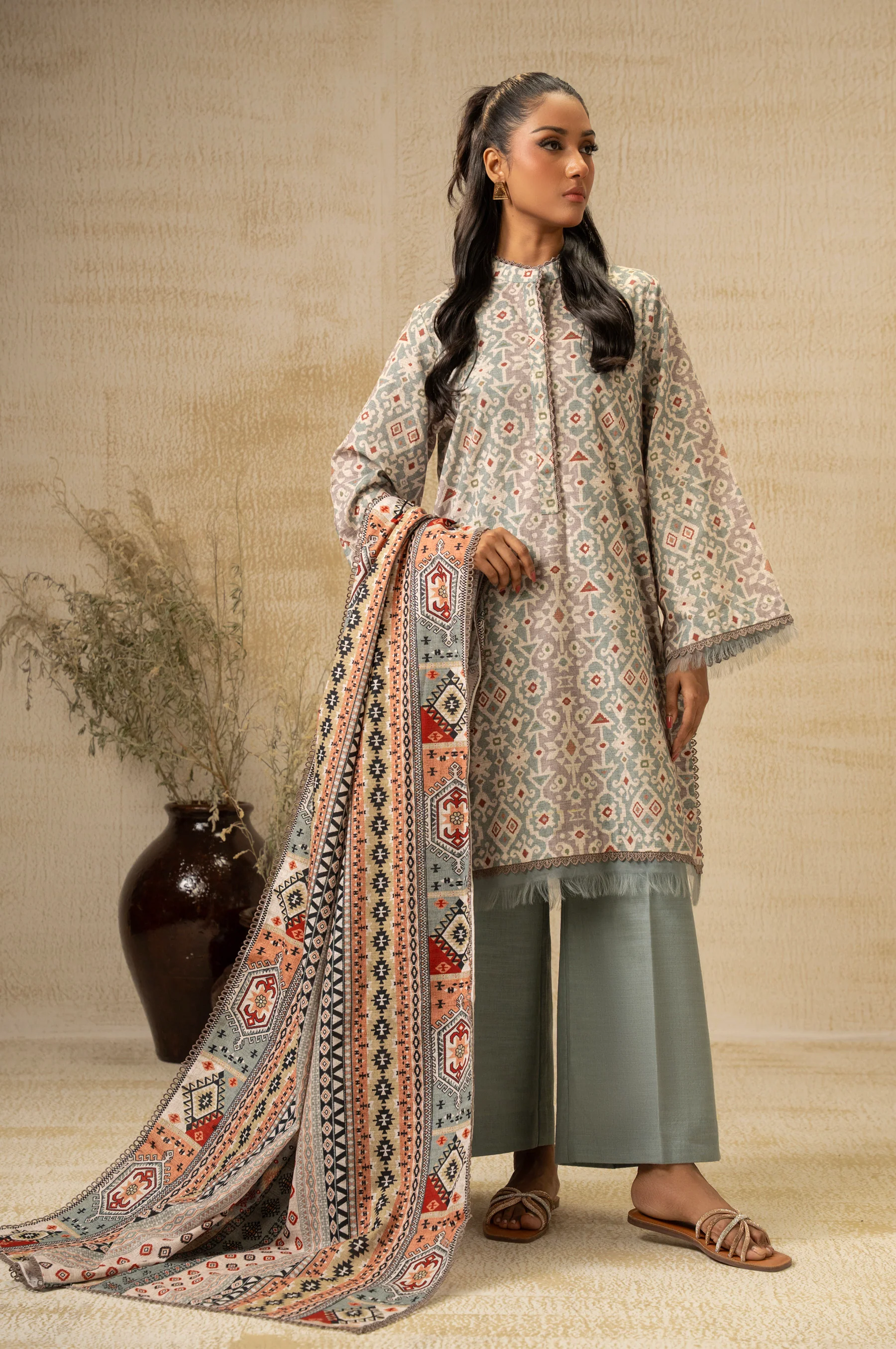 UNSTITCHED DIGITAL PRINTED SUIT - Image 5