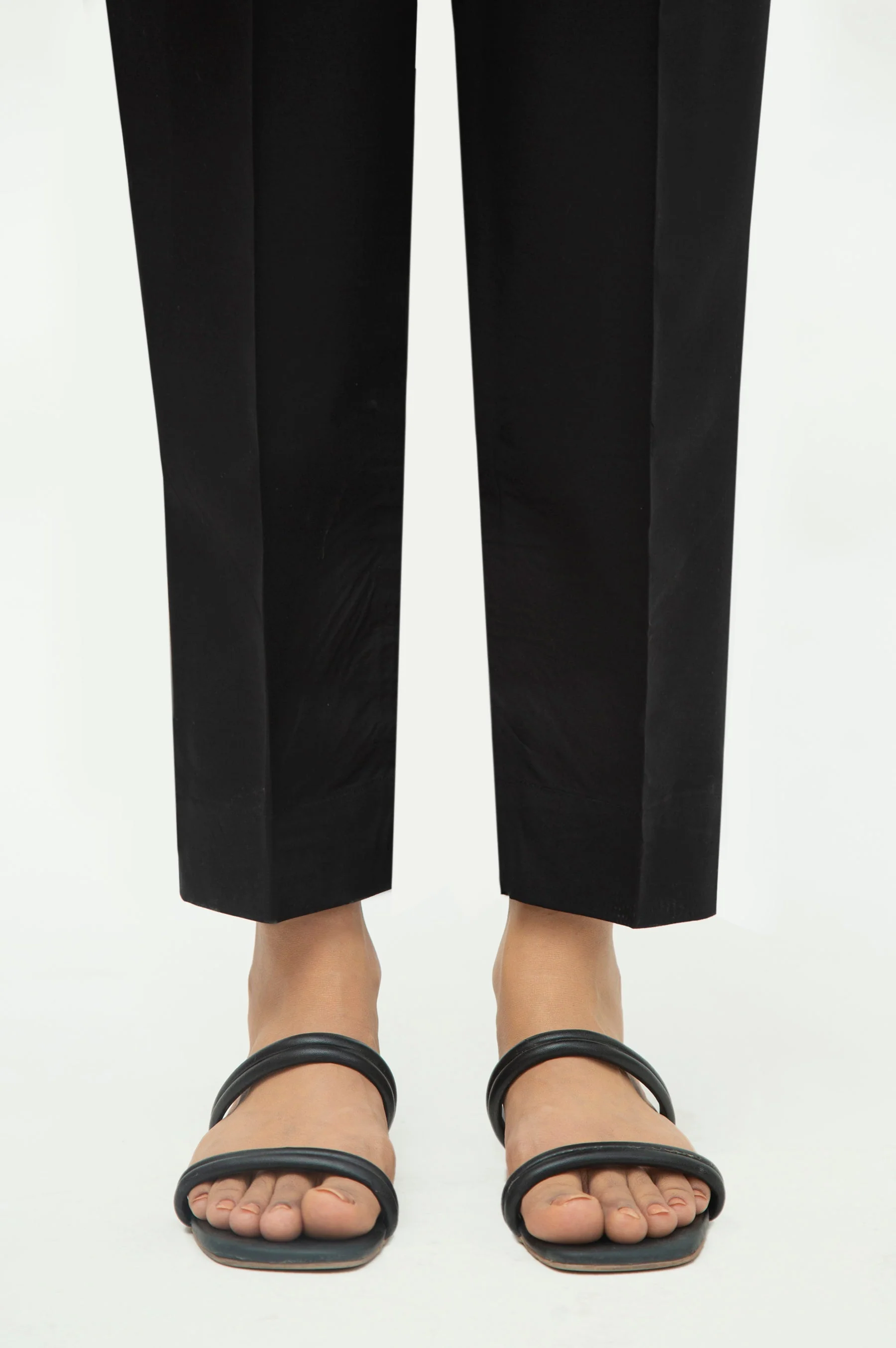 Basic Cambric Cigarette Pants - Regular Fit (FACTORY E-OUTLET)