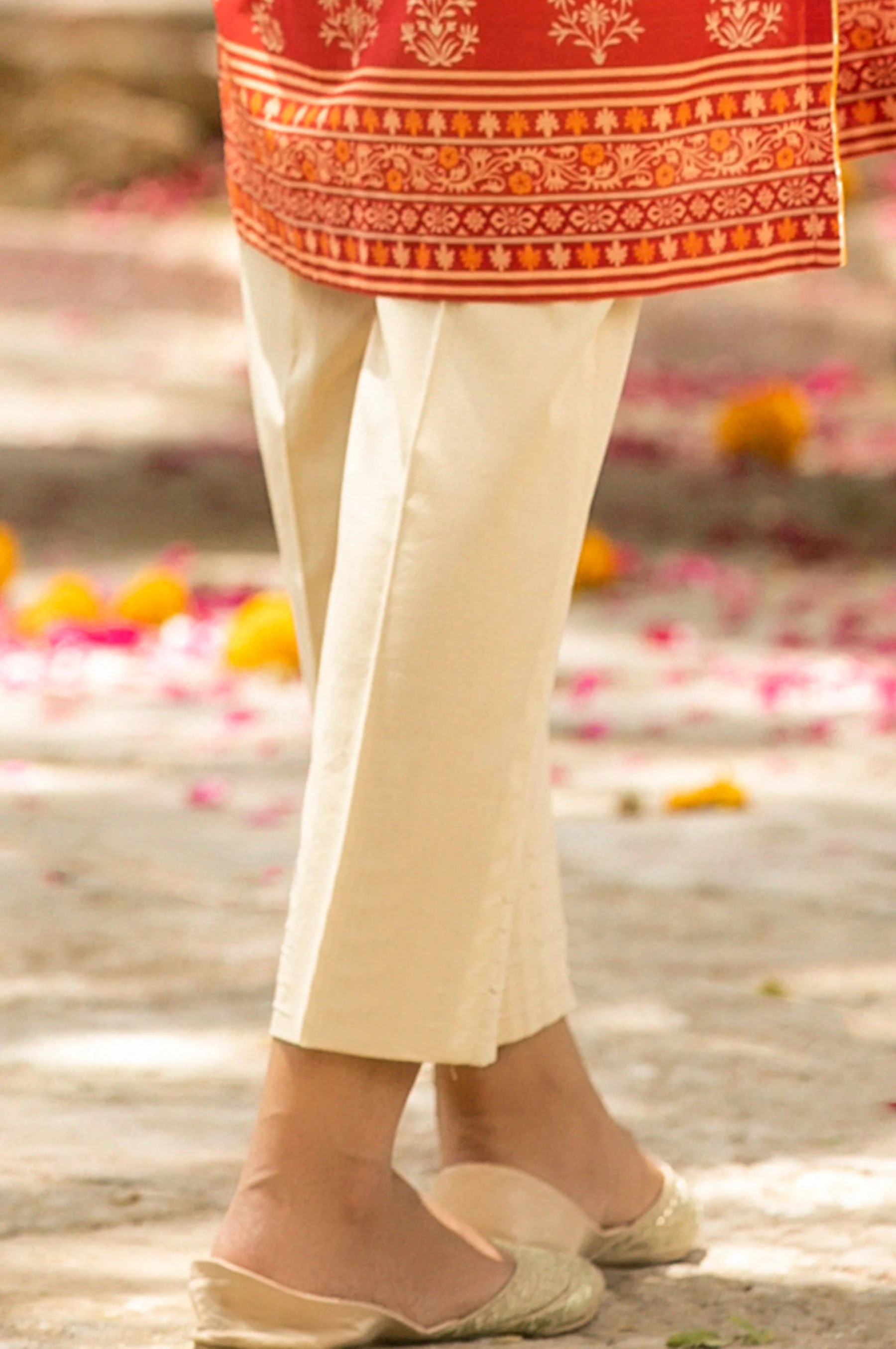 Basic Cambric Cigarette Pants - Beige - Image 2