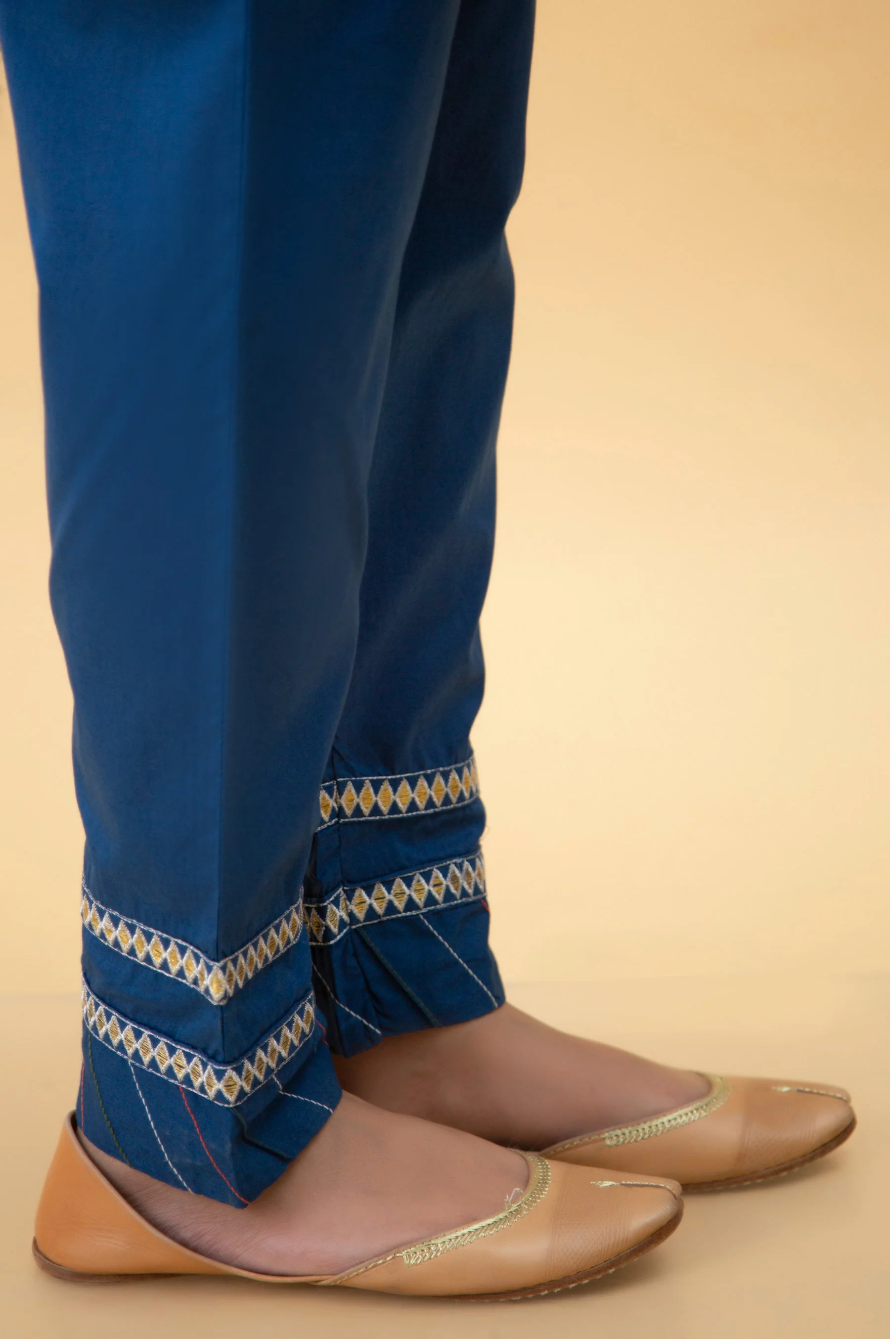 Basic Cambric Cigarette Pants - Midnight Blue - Image 2