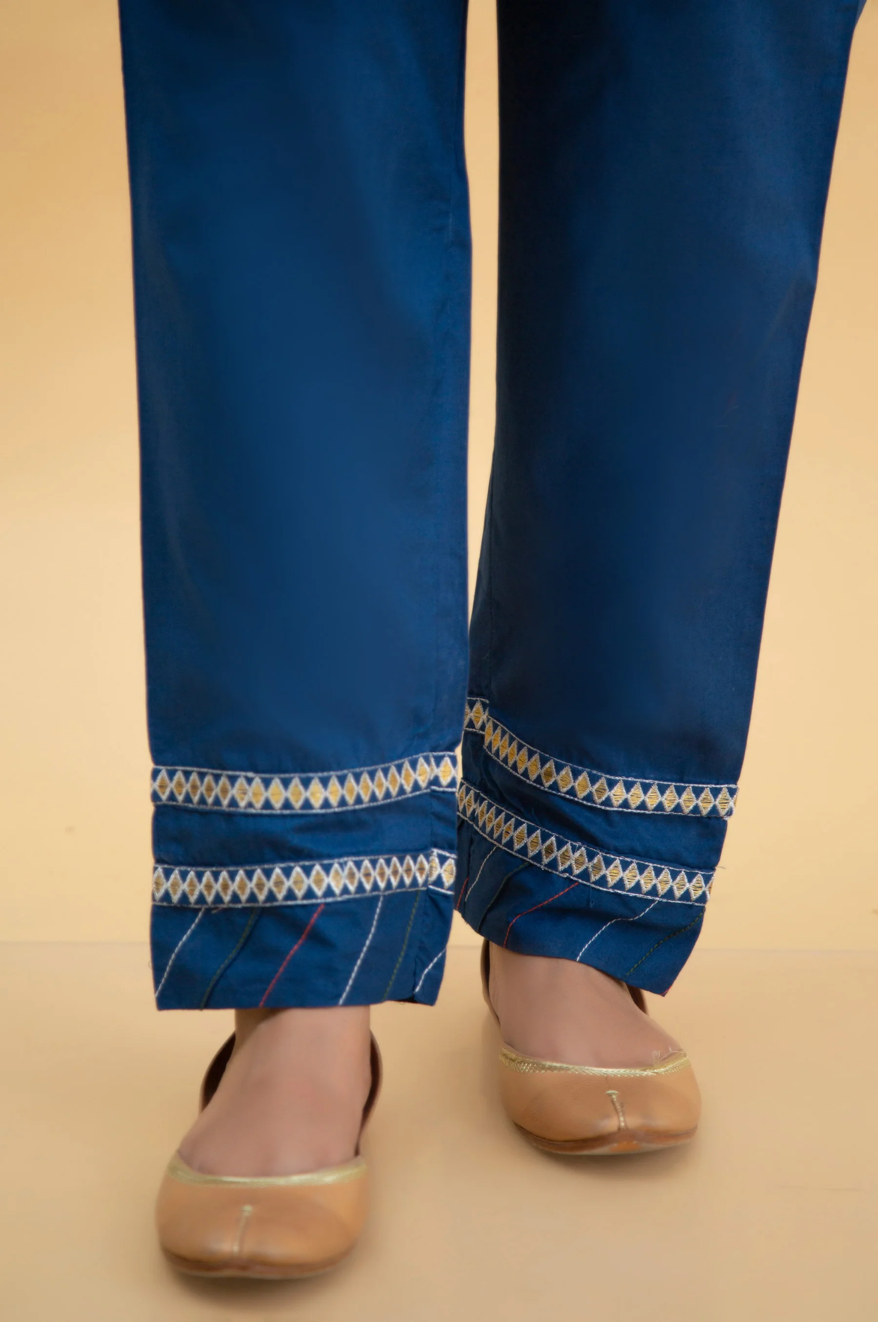 Basic Cambric Cigarette Pants - Midnight Blue - Image 4