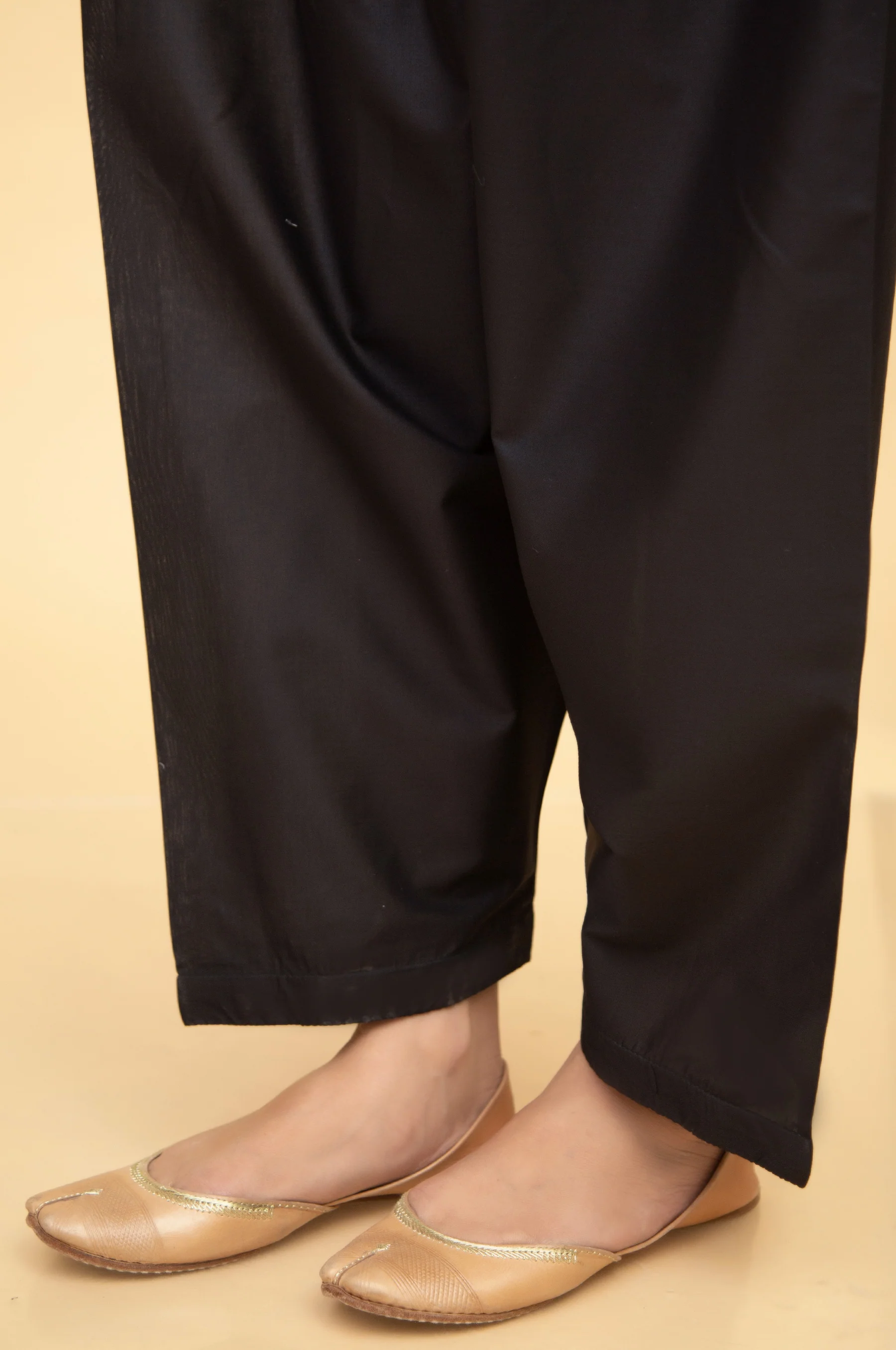 Basic Cambric Shalwar - Black - Image 2