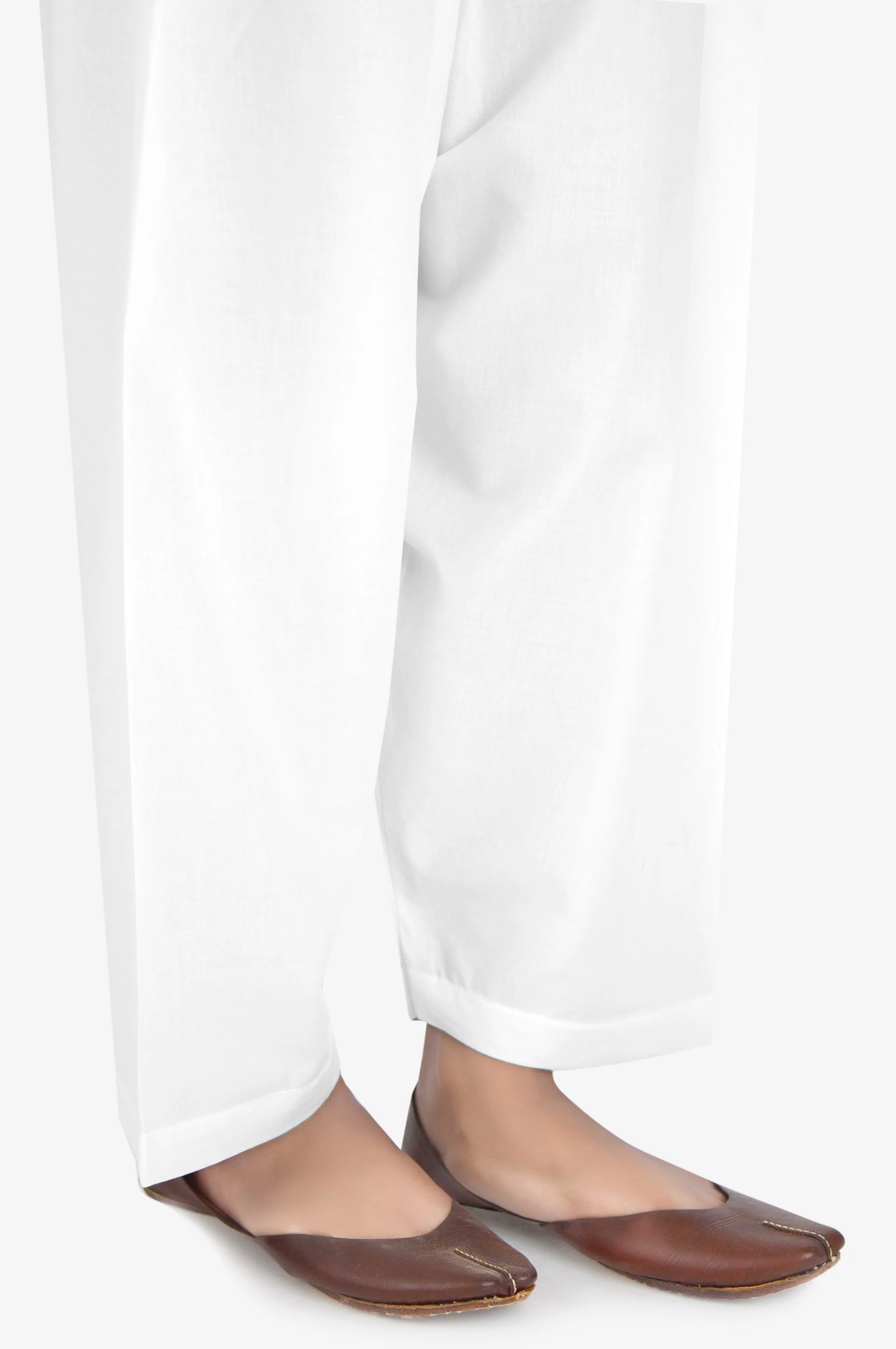 Basic Cambric Shalwar - White - Image 2