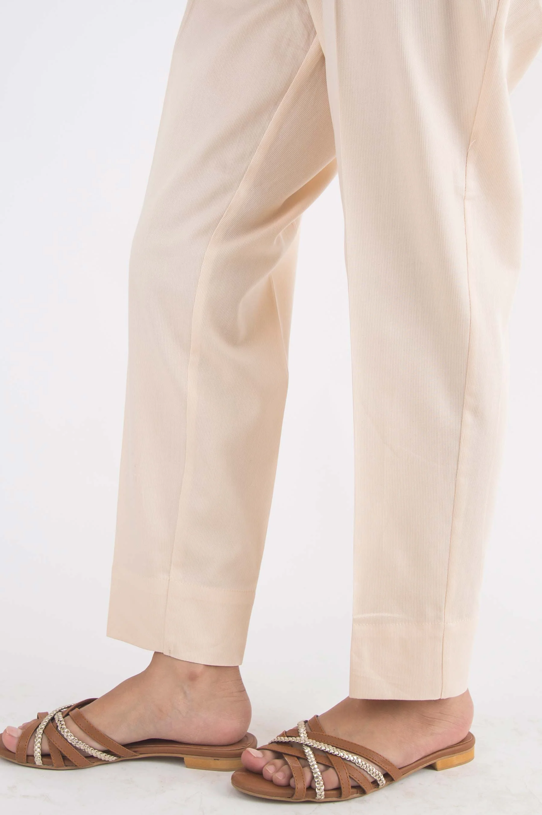 Basic Khaddar Pants - Beige - Image 2