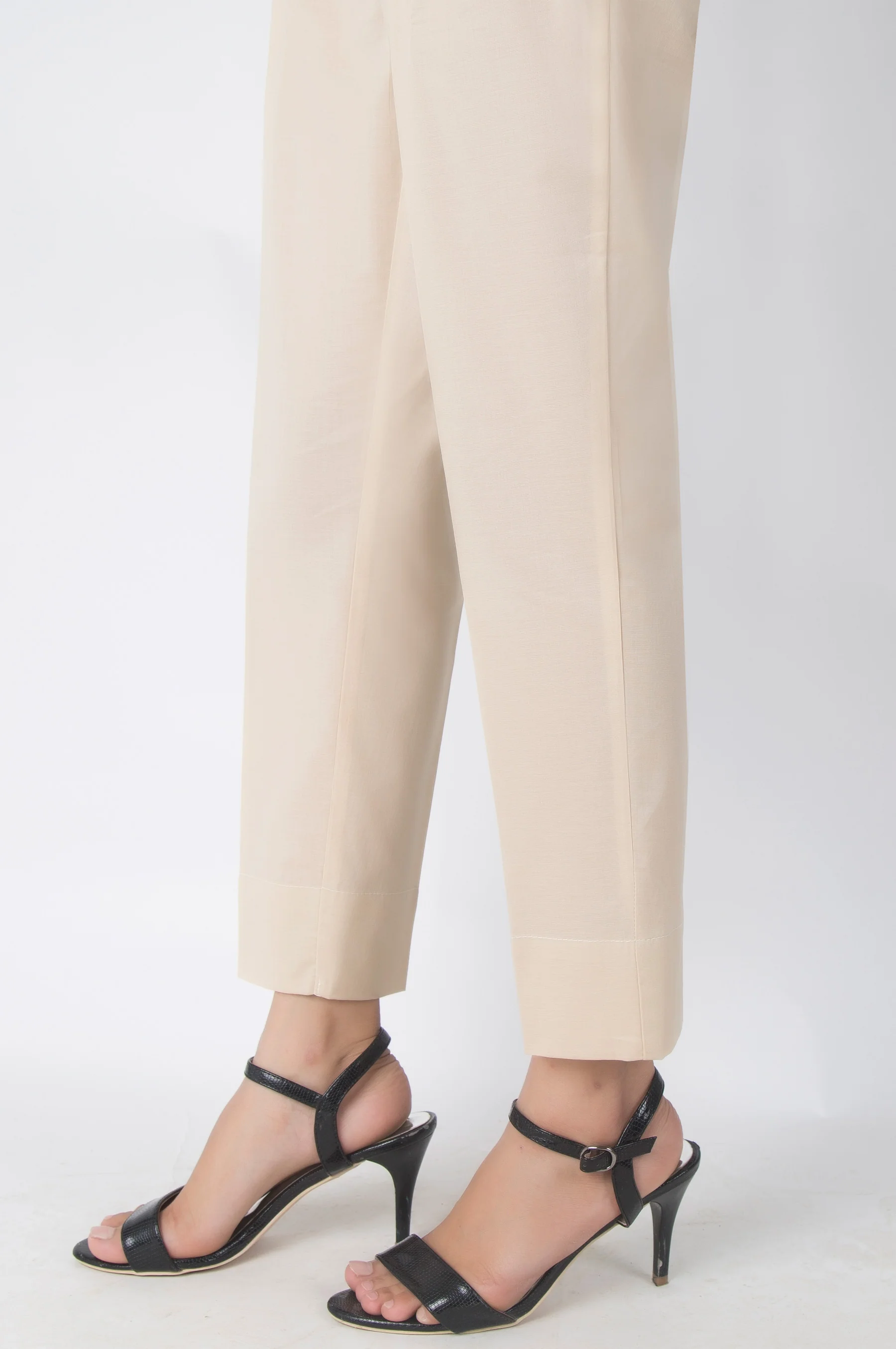 Basic Cambric Cigarette Pants - Butter - Image 3