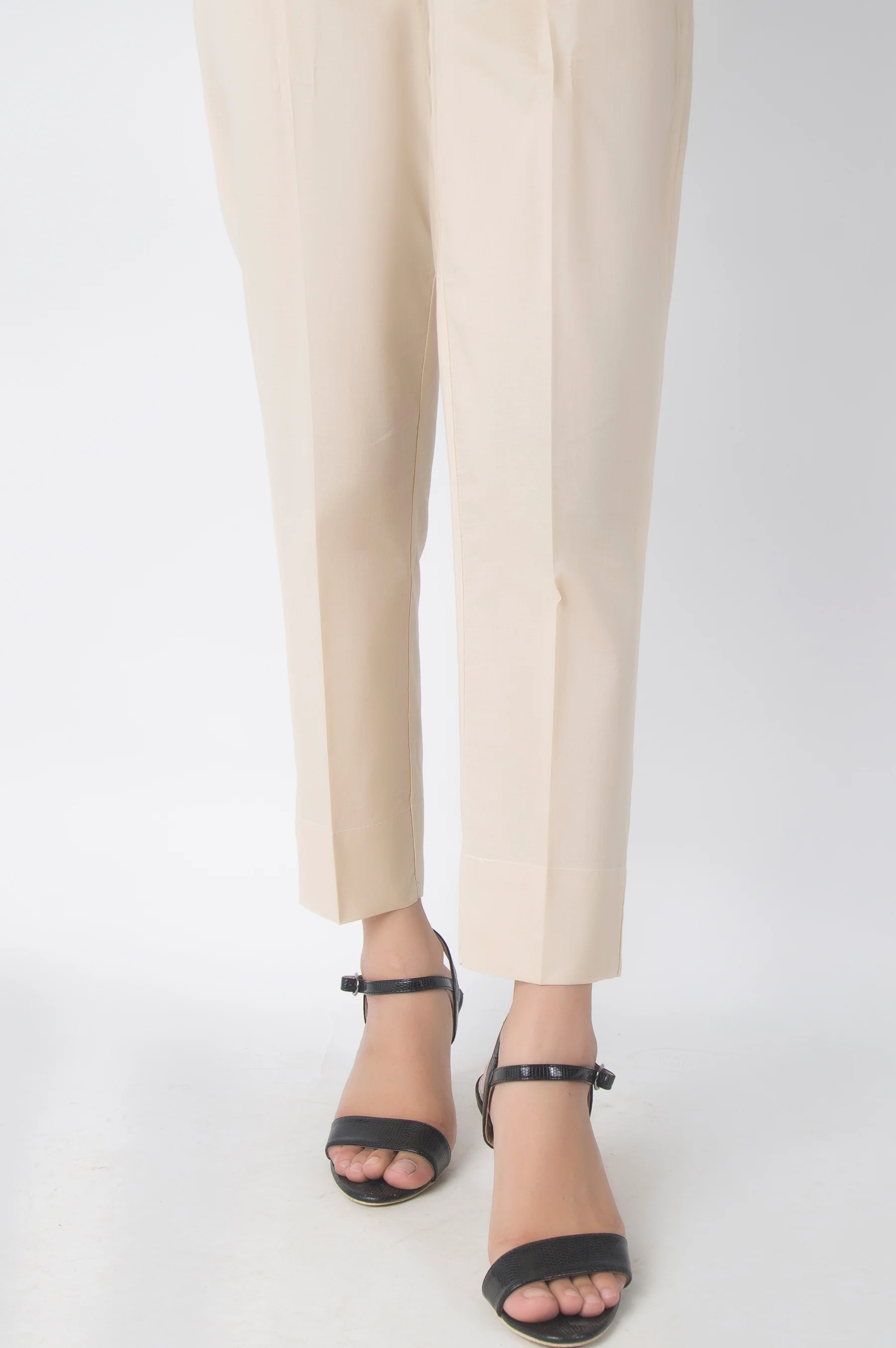 Basic Cambric Cigarette Pants - Butter - Image 4