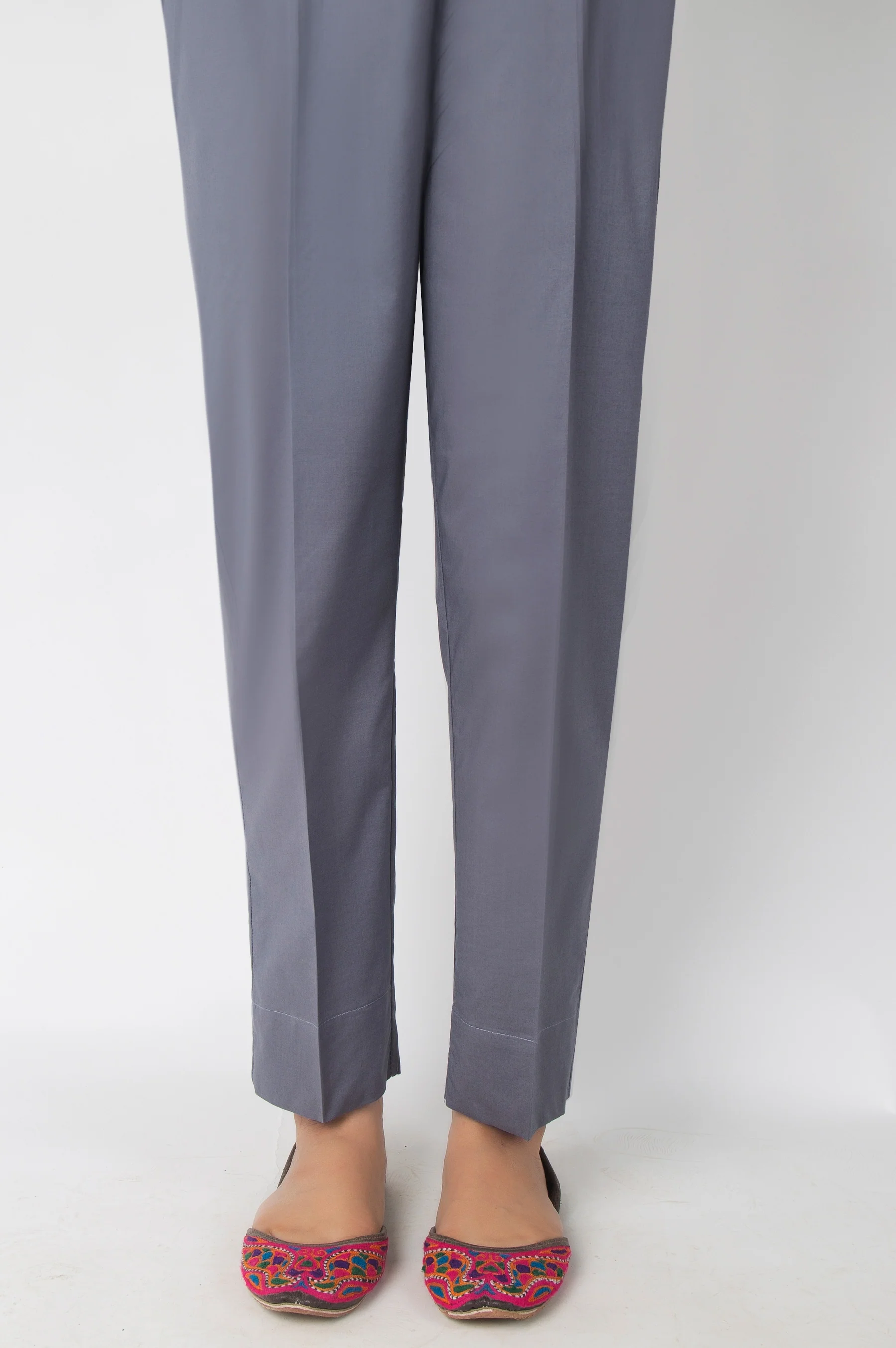 Basic Color Cambric Pants - Slate Grey - Image 2