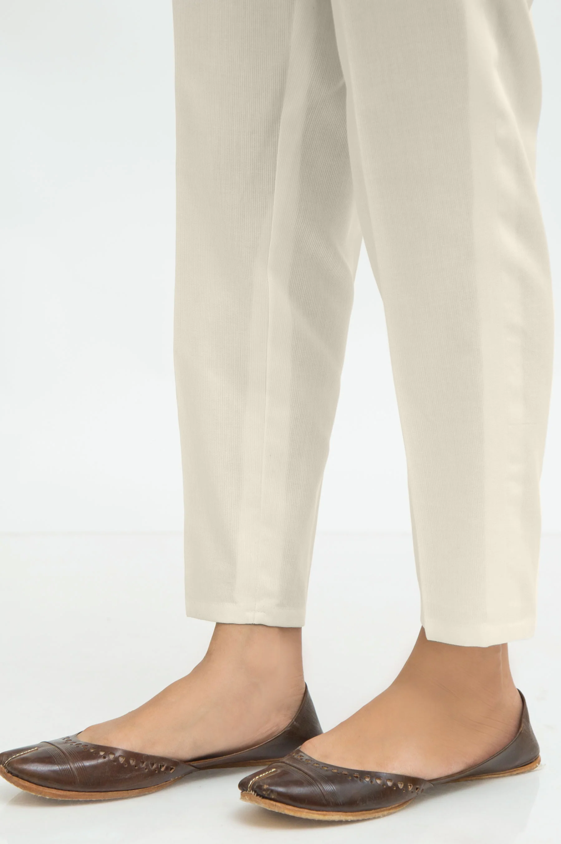 Basic Cottel Cigarette Pants - Off White - Image 2
