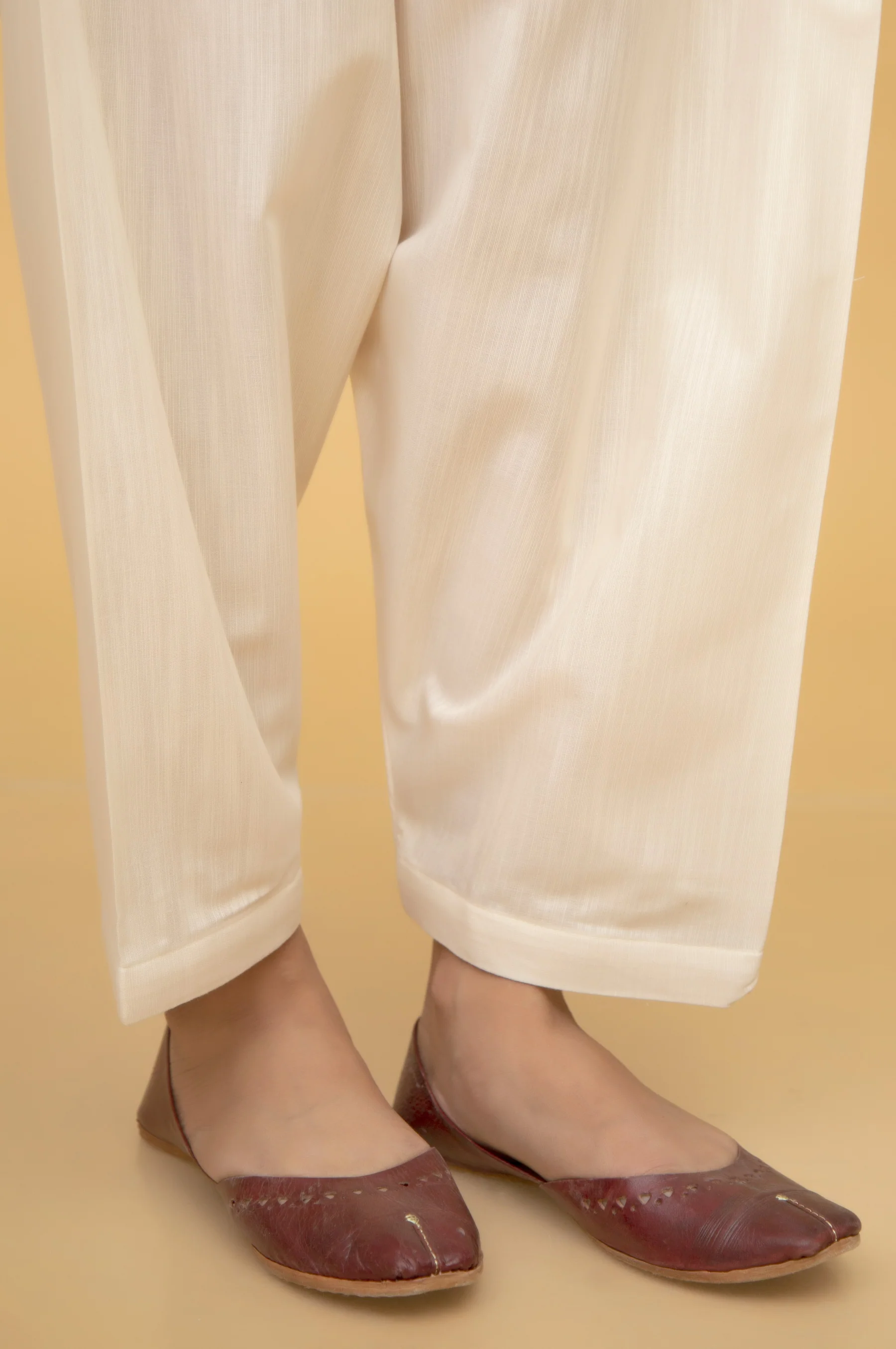 Basic Khaddar Shalwar - Beige - Image 2