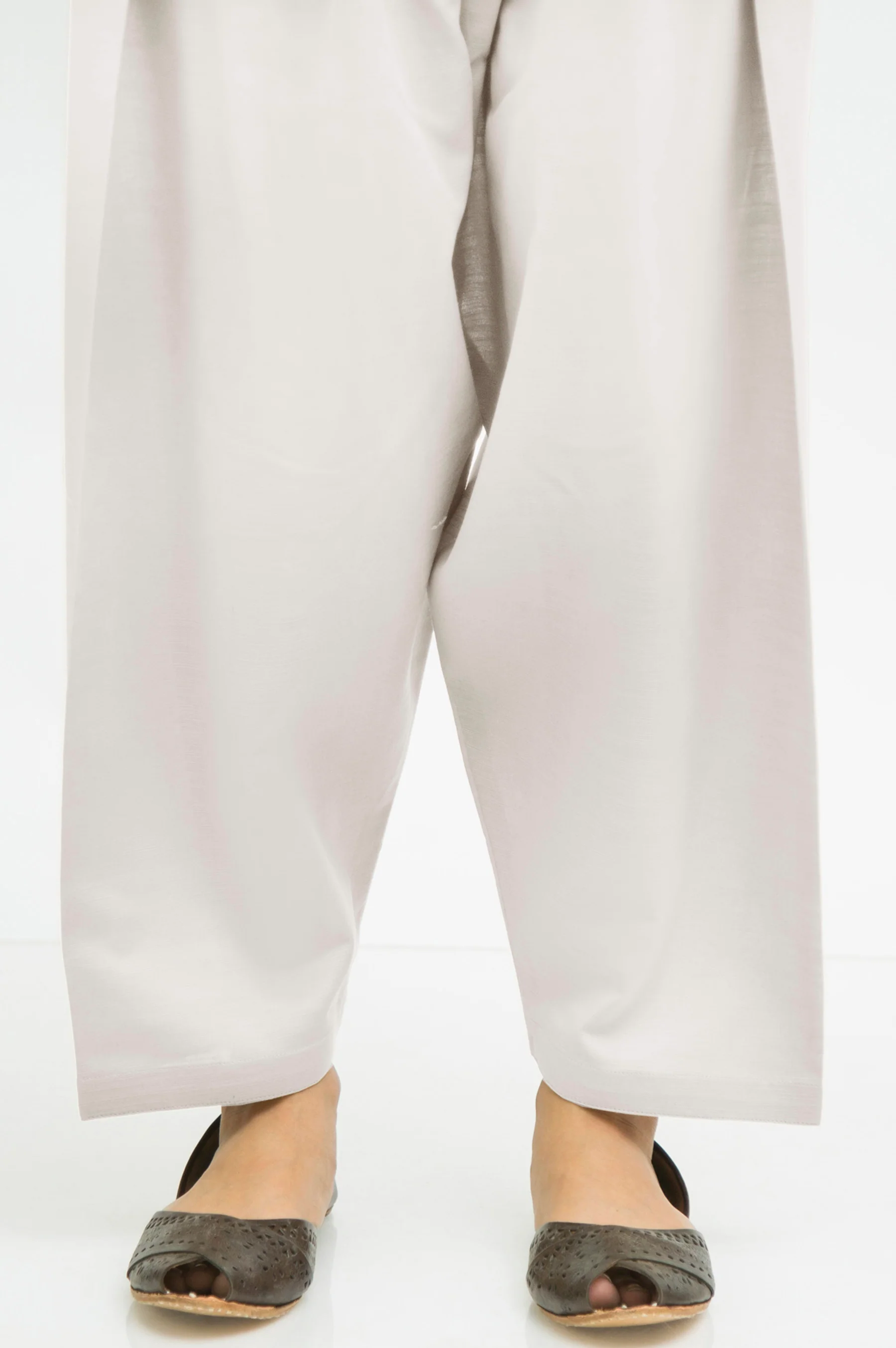 Basic Plain Khaddar Shalwar -White