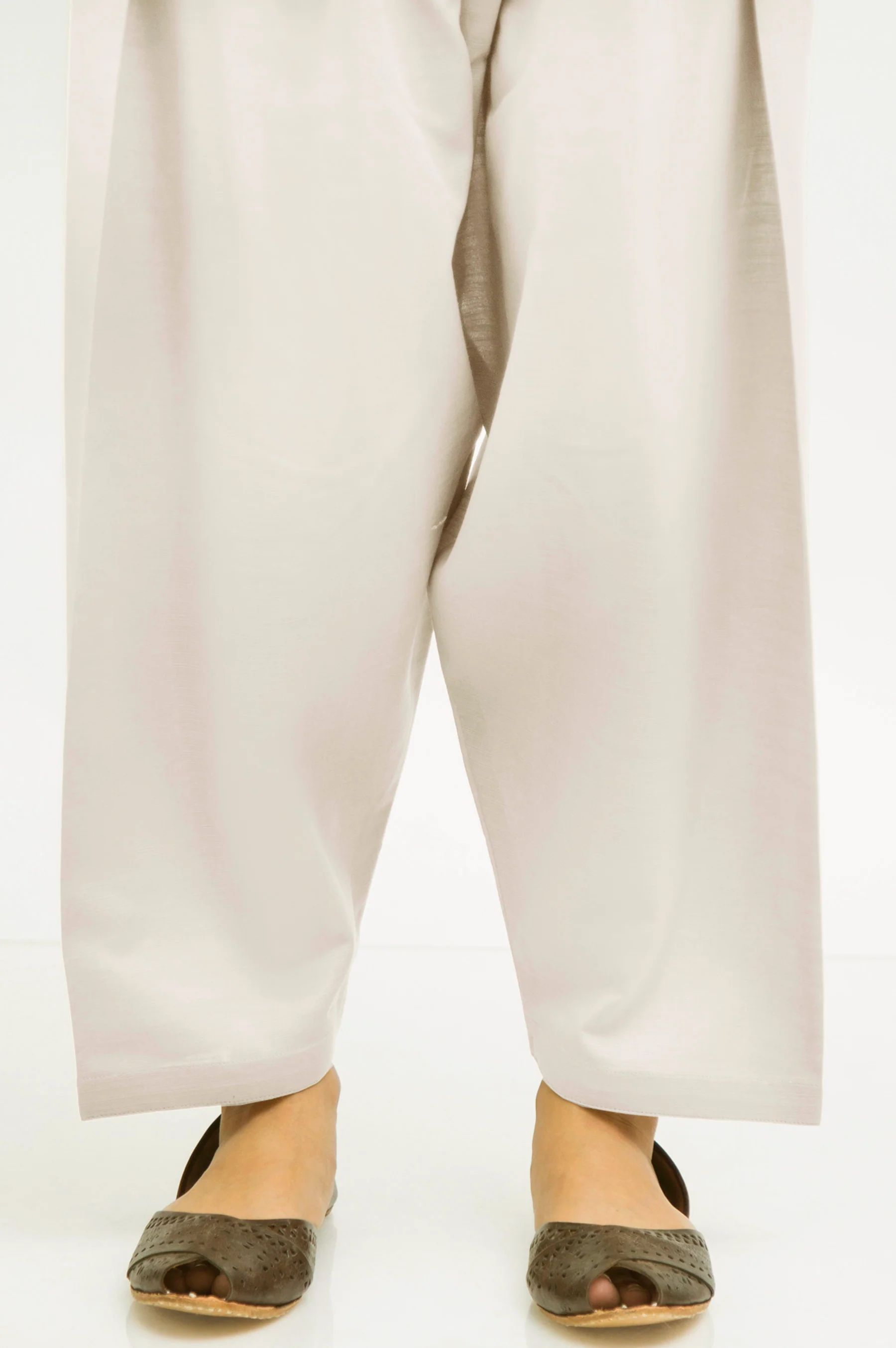 Basic Plain Khaddar Shalwar - Off White