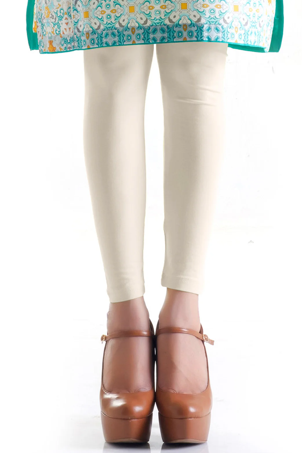 Basic Plain Tights - Off-White
