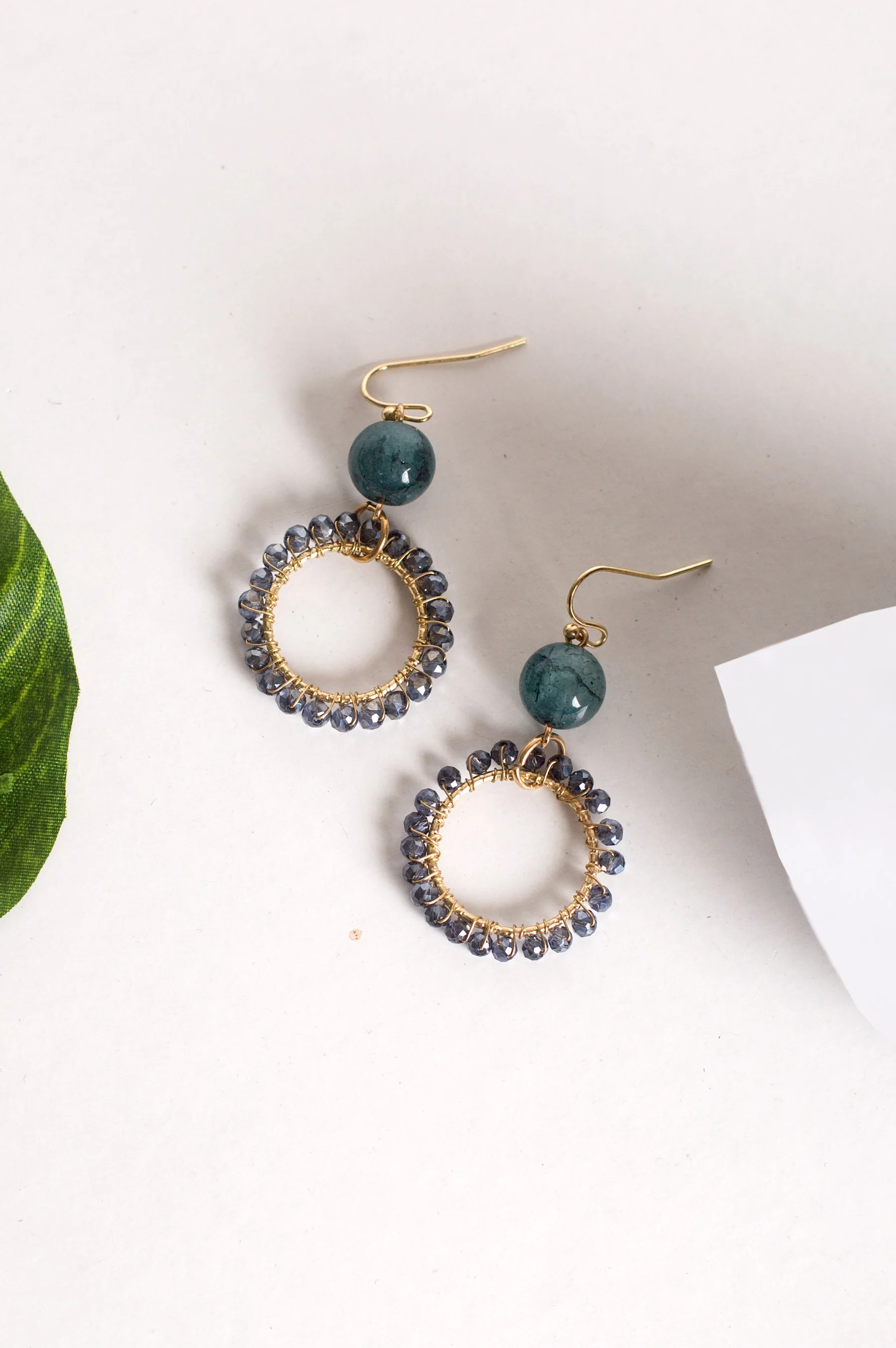 Beaded Hoops