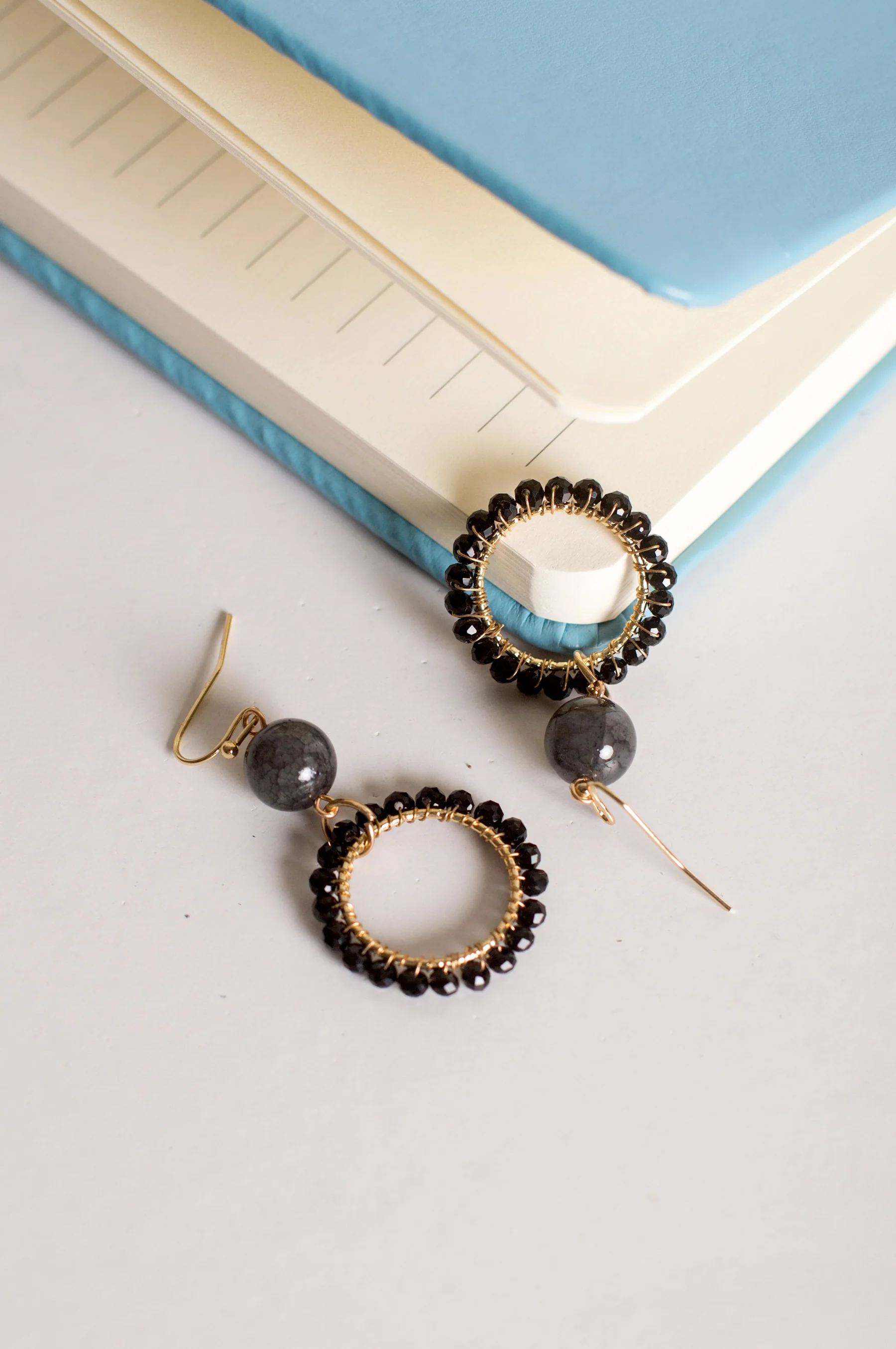 Beaded Hoops