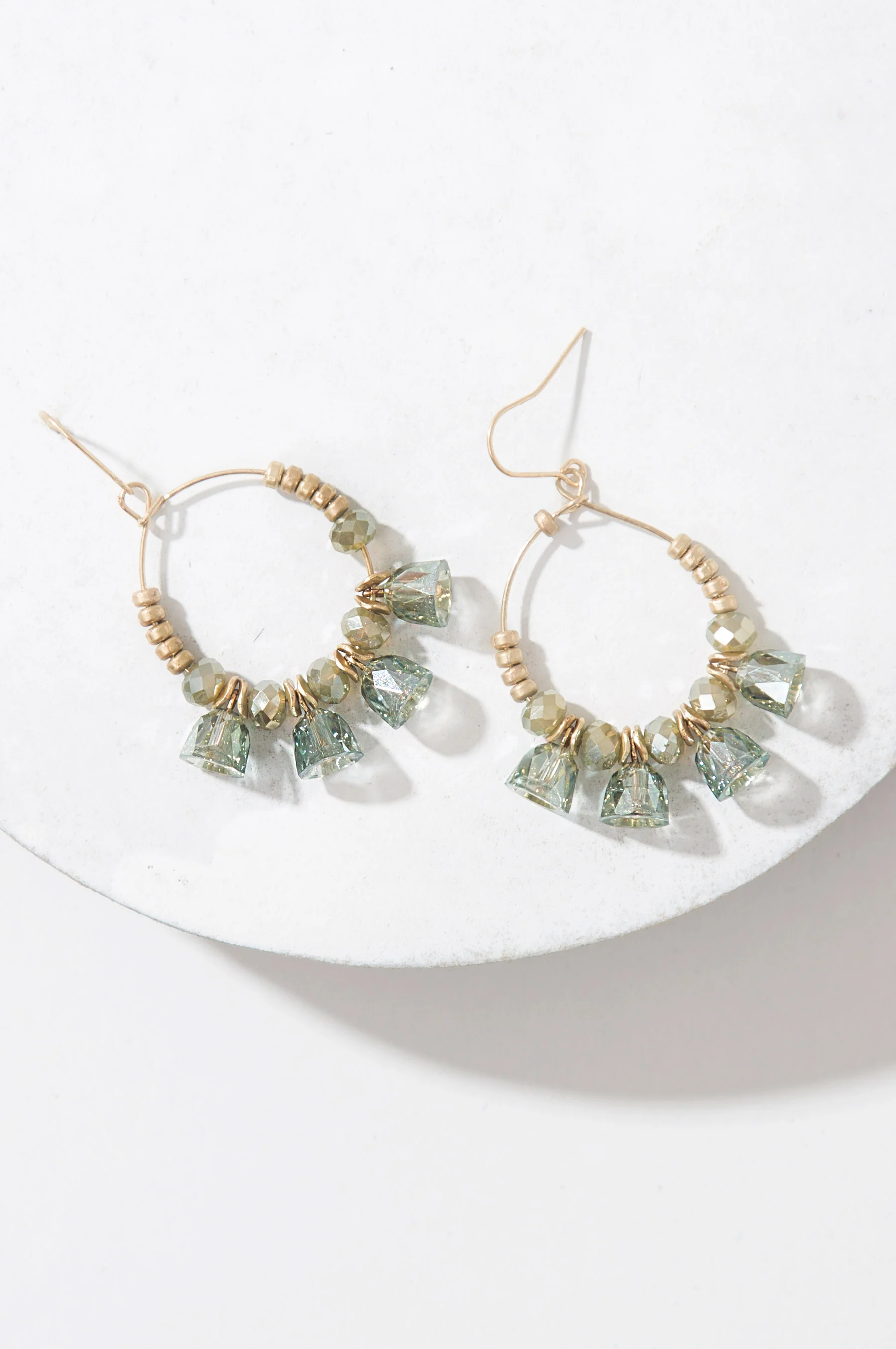 Bell Crystal Hoops