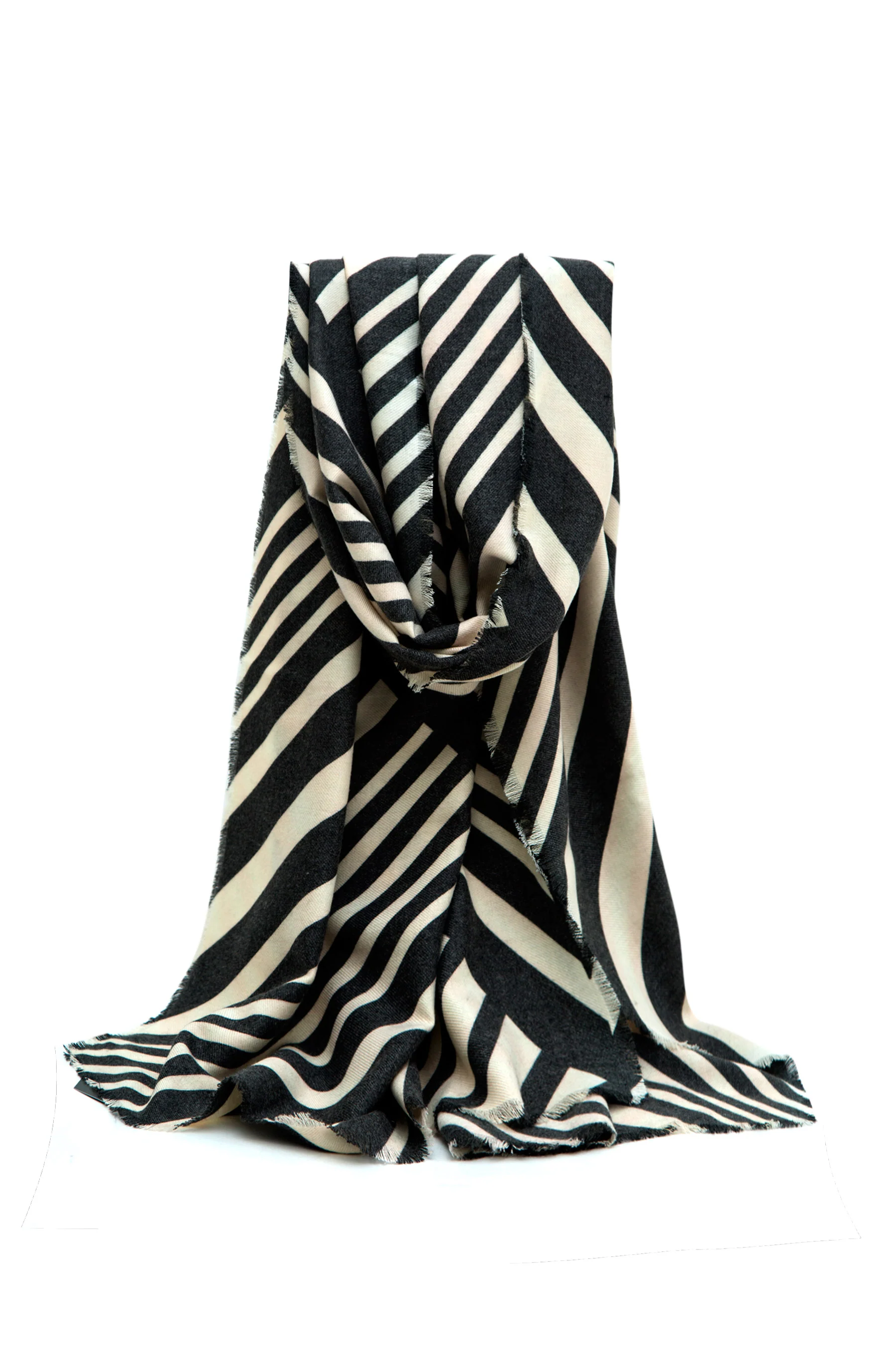 B/W Striped Scarf