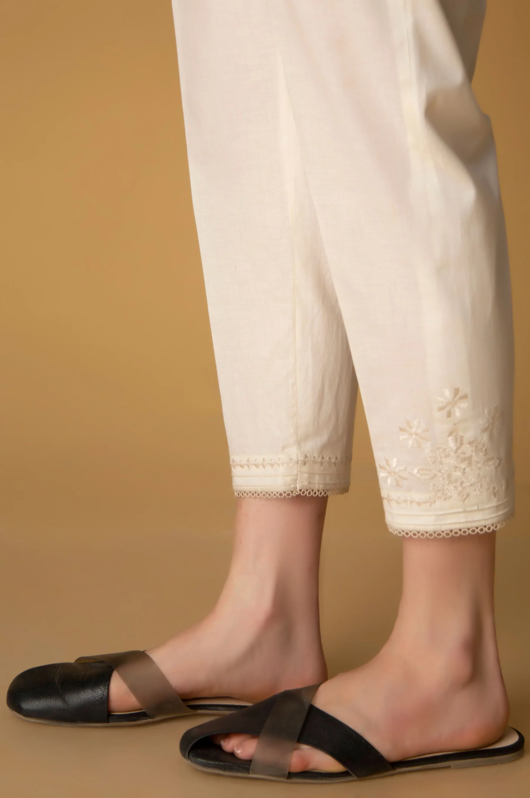 Embroidered Cambric Cigarette Pants - Image 2