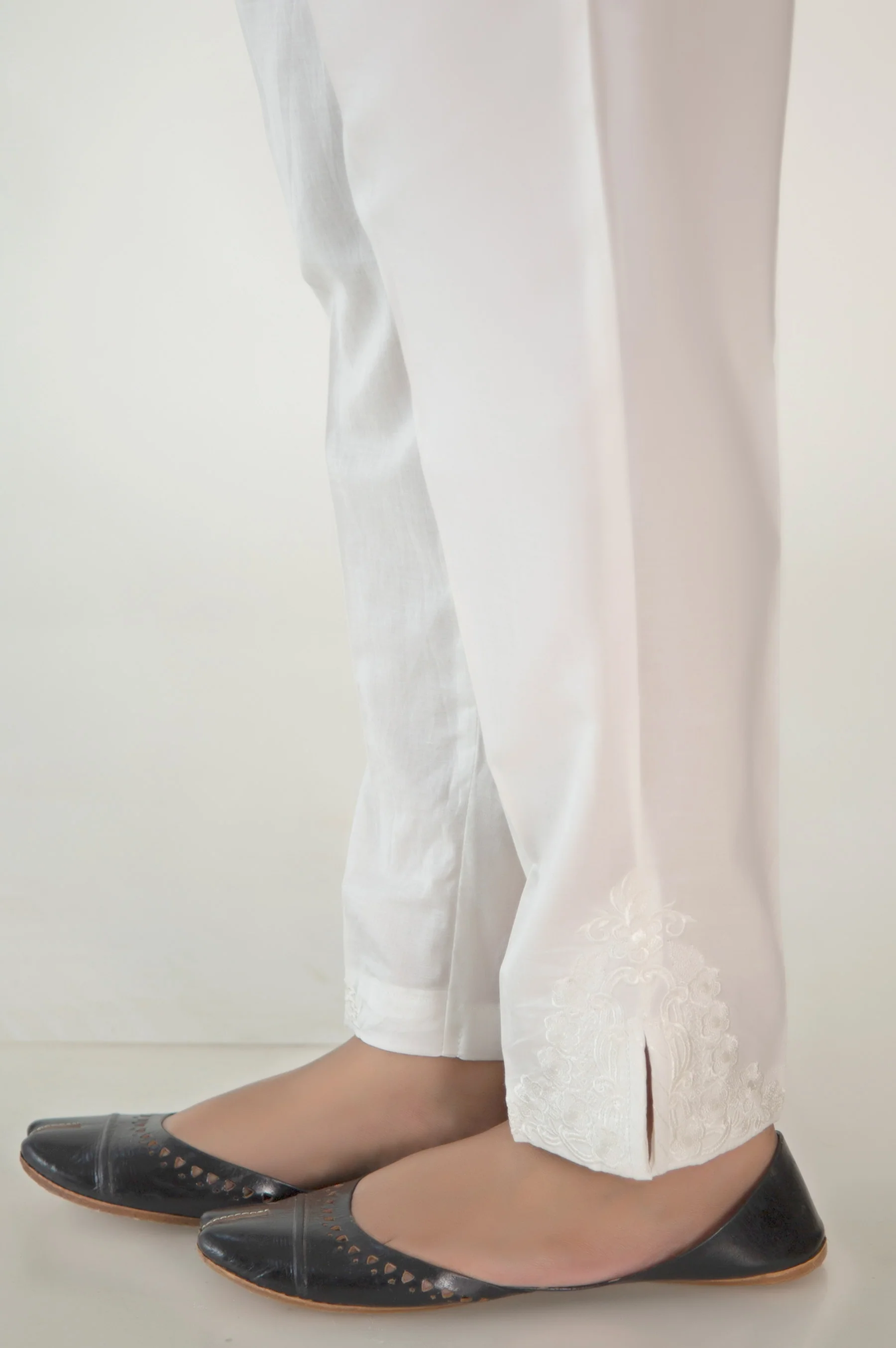 Embroidered Cambric Cigarette Pants - Image 2