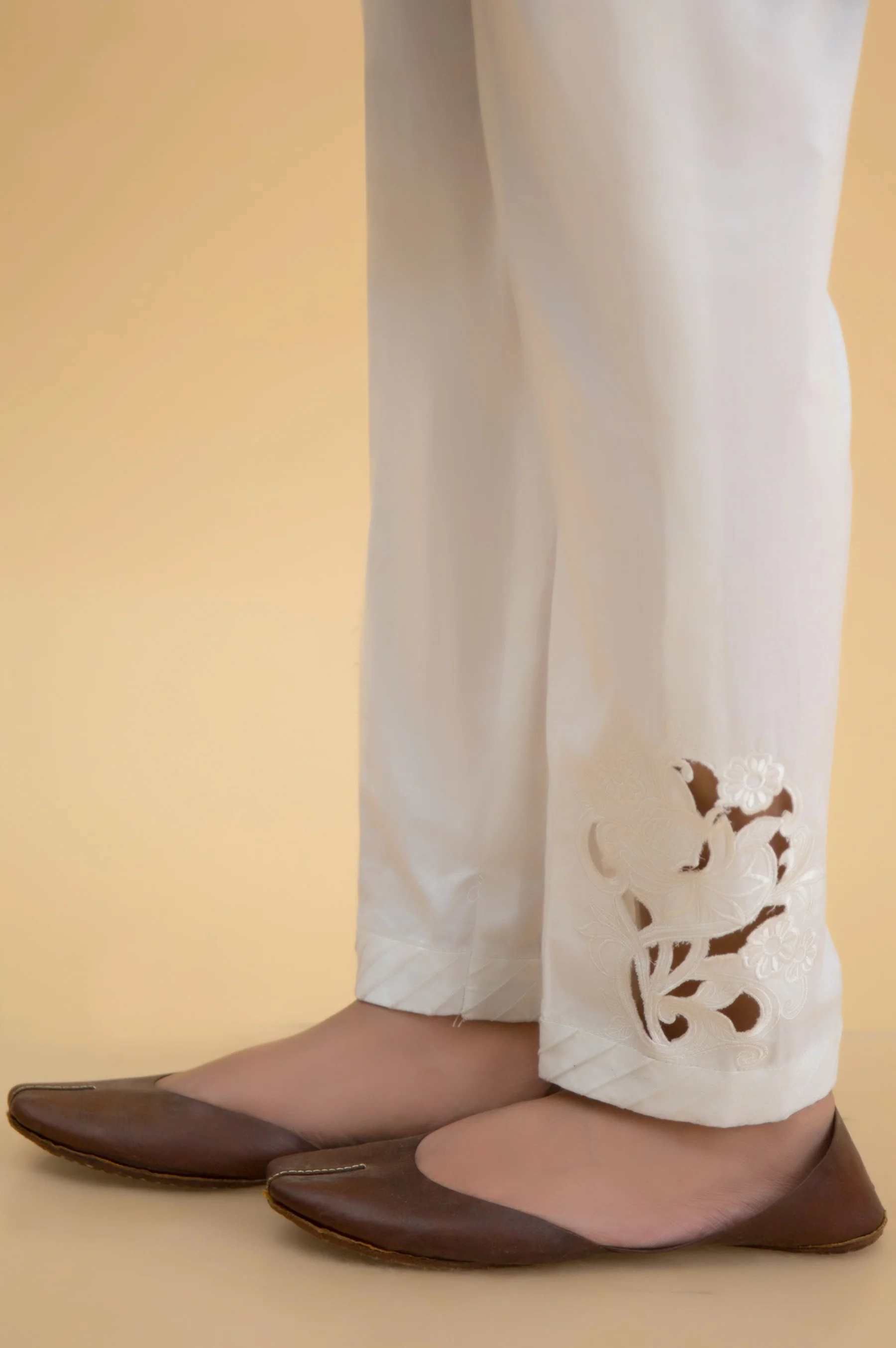 Embroidered Cambric Cigarette Pants - Image 2