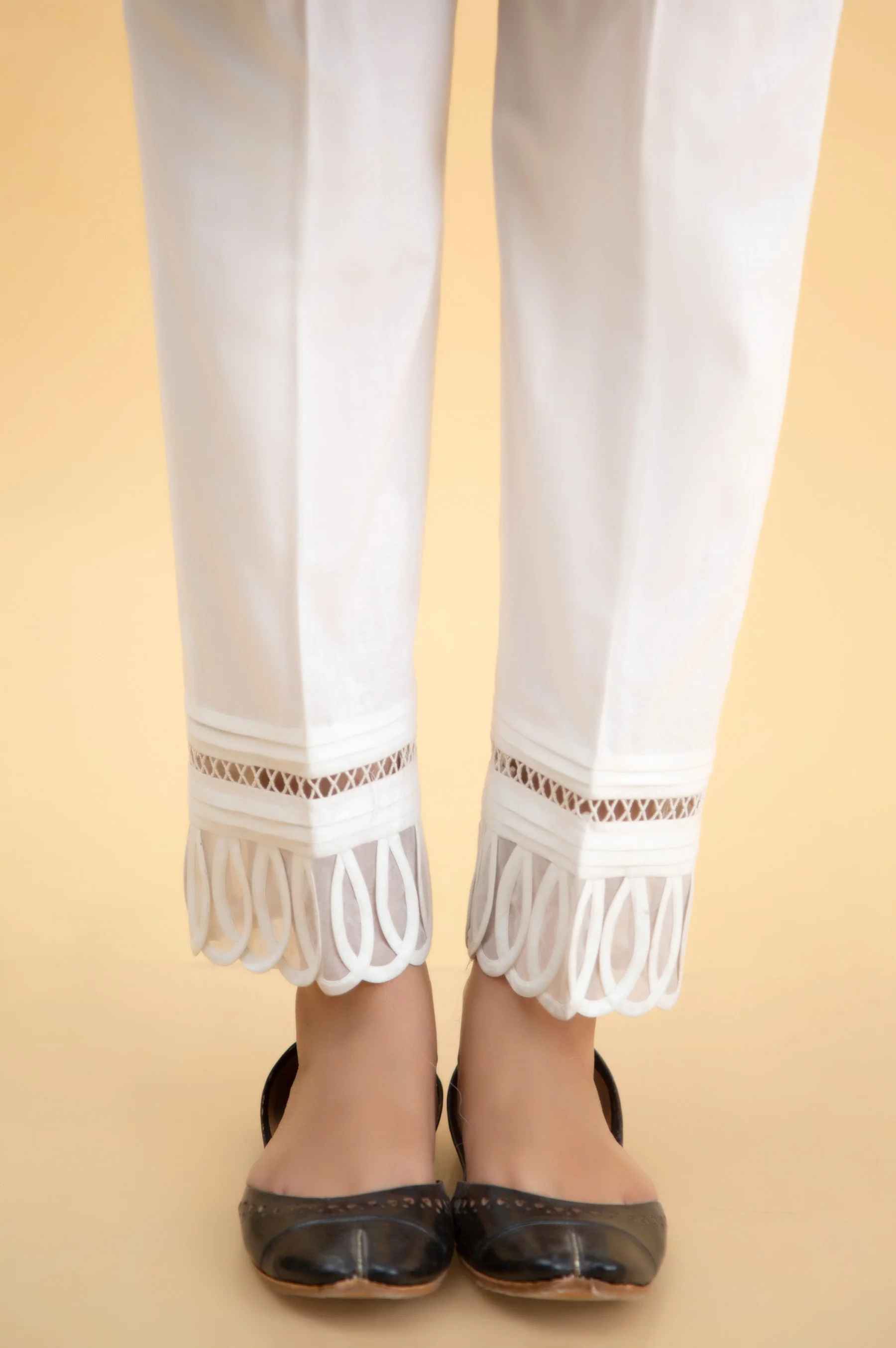 Embroidered Cambric Cigarette Pants - Image 4