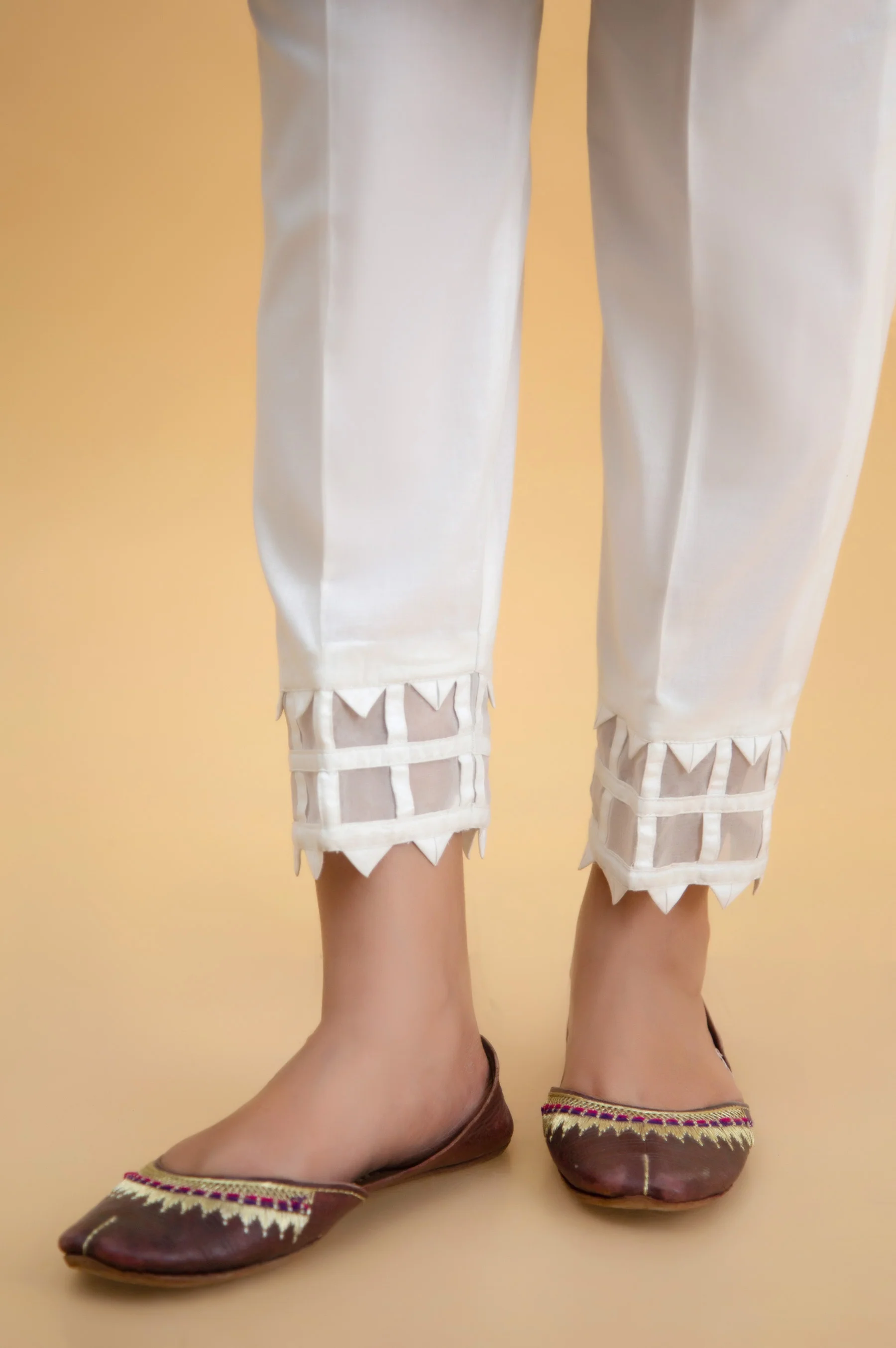 Embroidered Cambric Cigarette Pants - Image 4