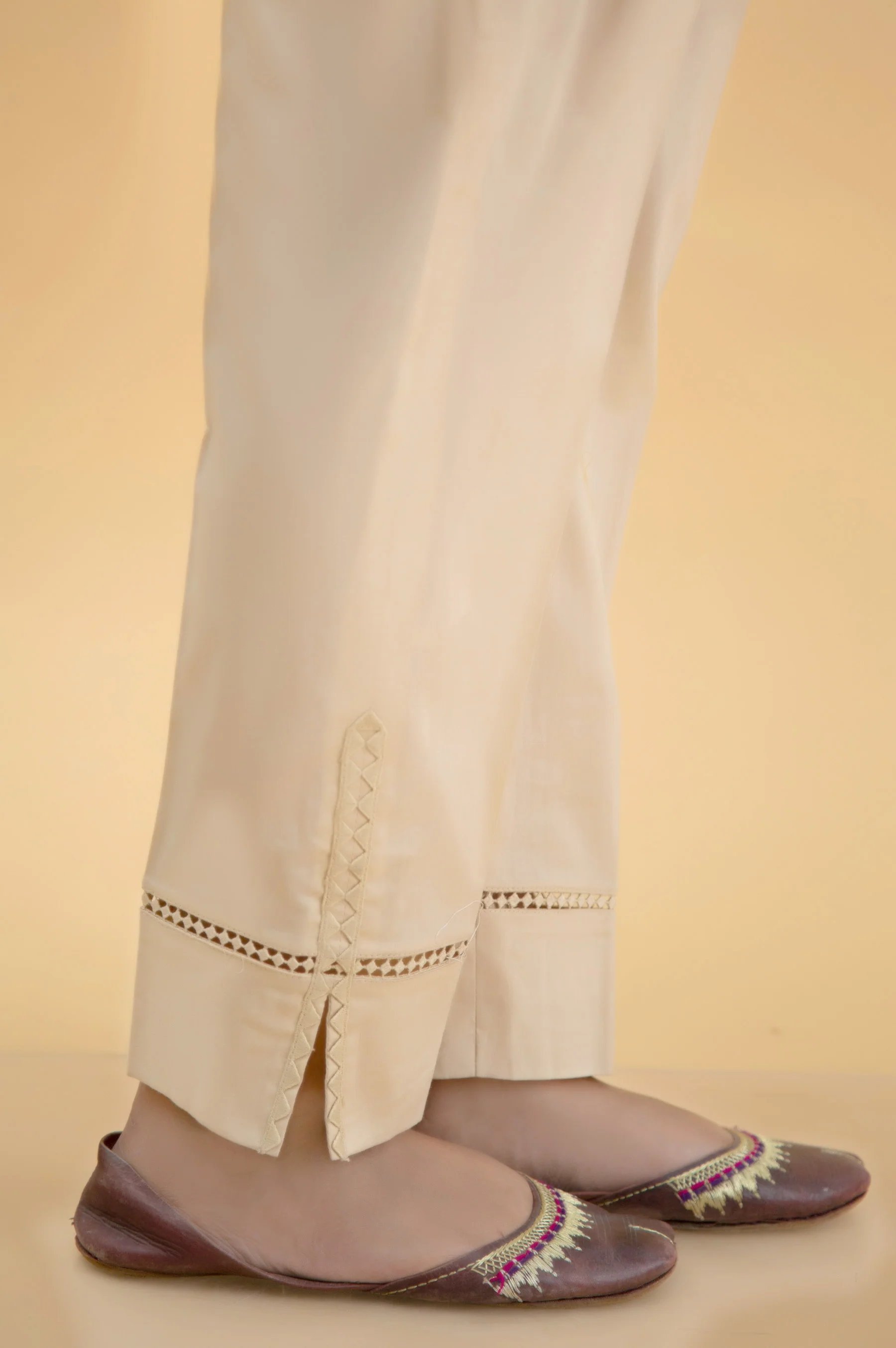 Embroidered Cambric Cigarette Pants - Image 3
