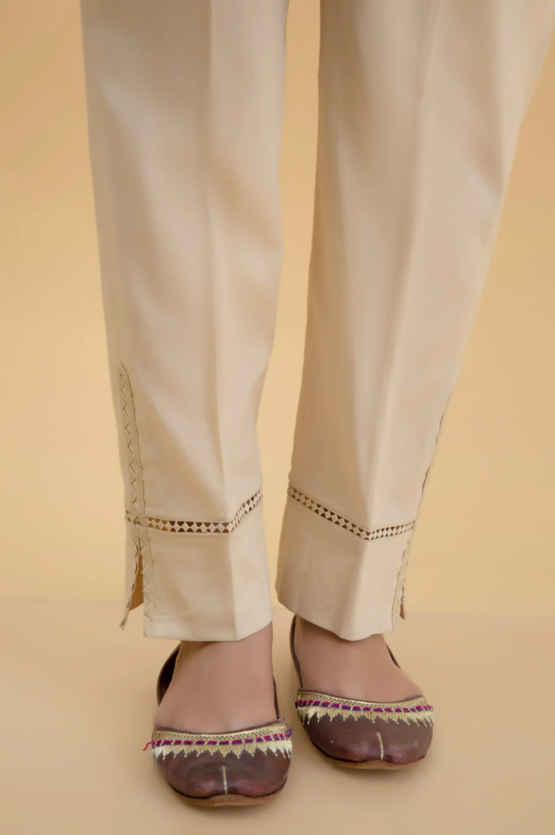 Embroidered Cambric Cigarette Pants - Image 4