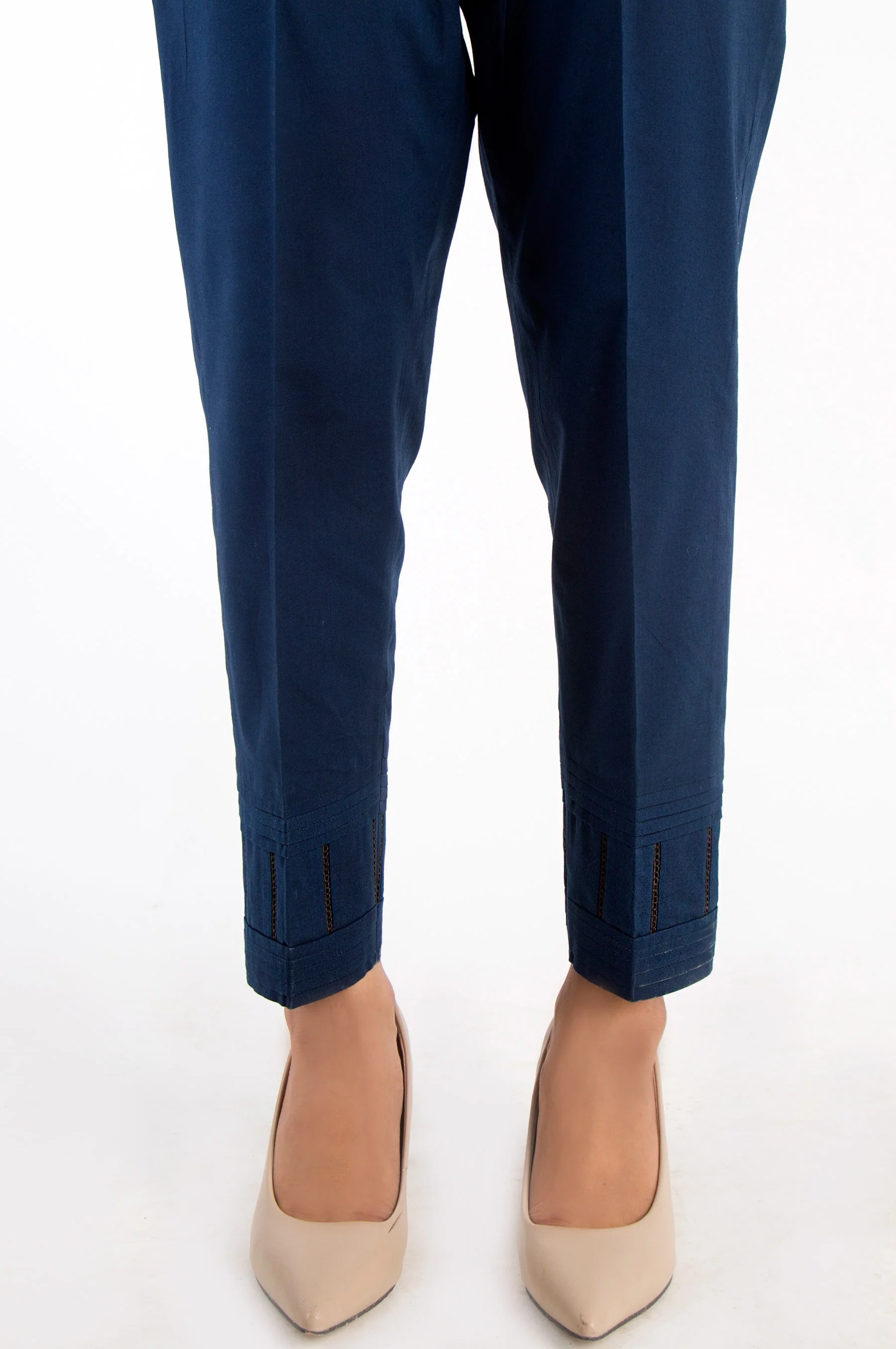 Cambric Cigarette Pants - Navy - Image 3