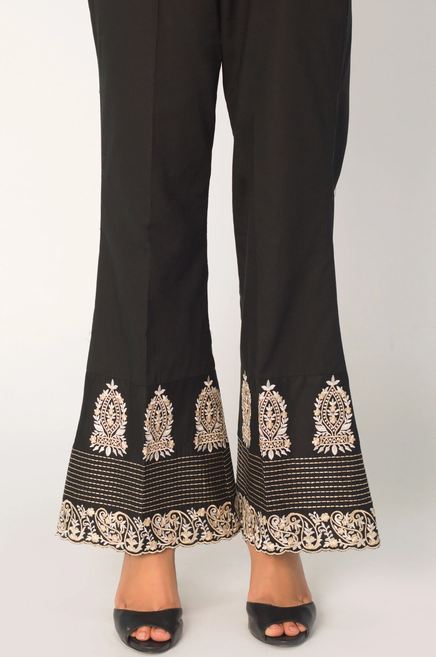 Cambric, Palazzo Pants - Black - Image 2