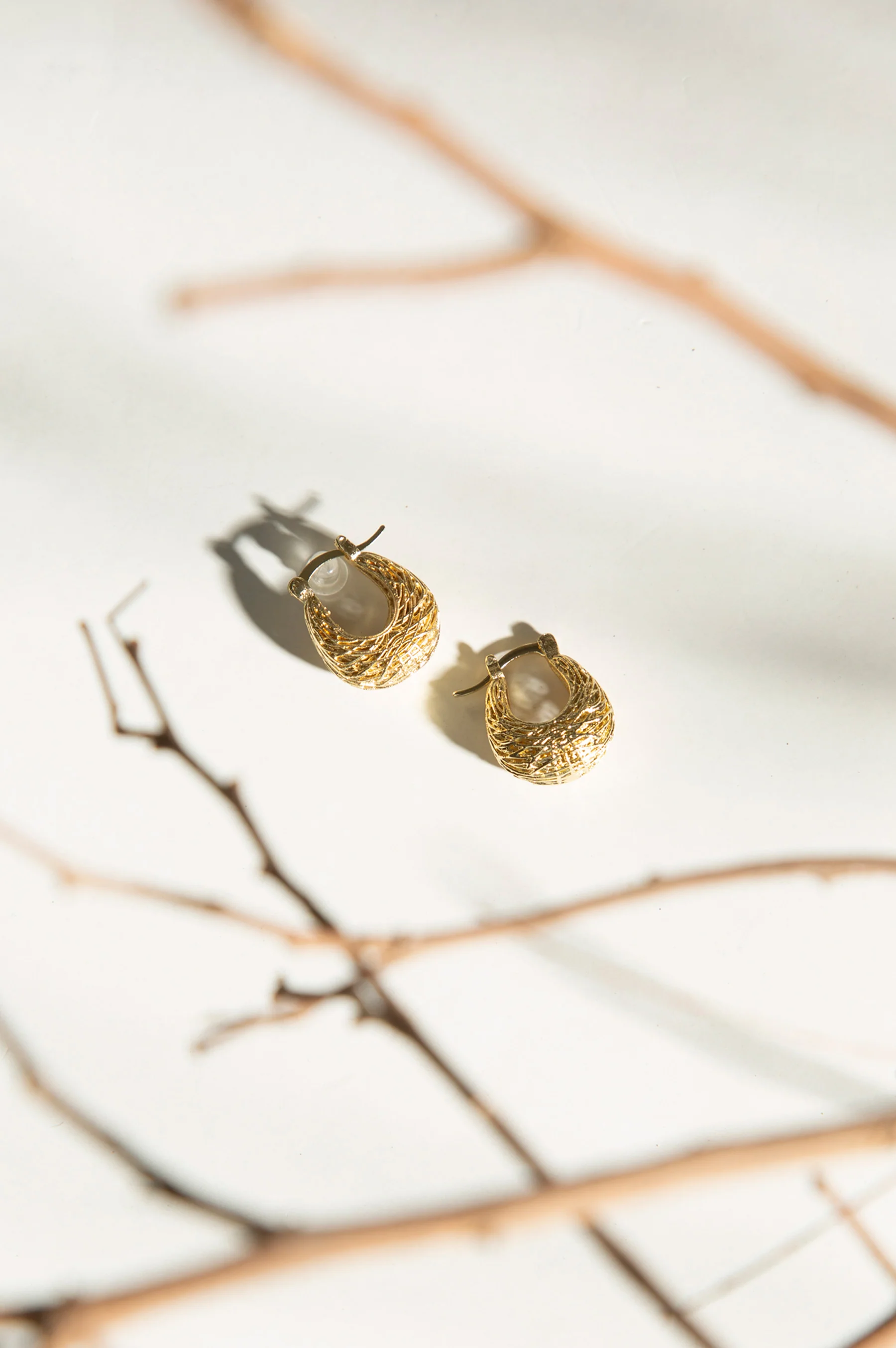 Golden Hoop Earrings