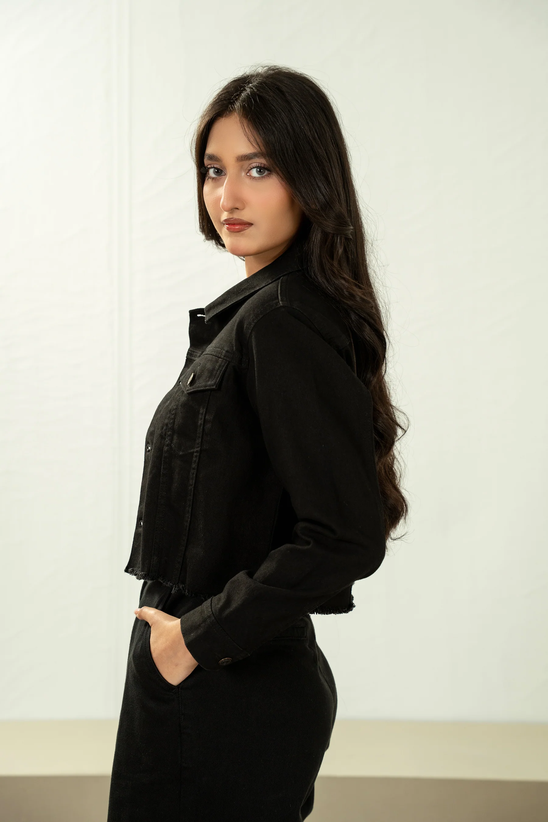CROP DENIM JACKET - Image 2