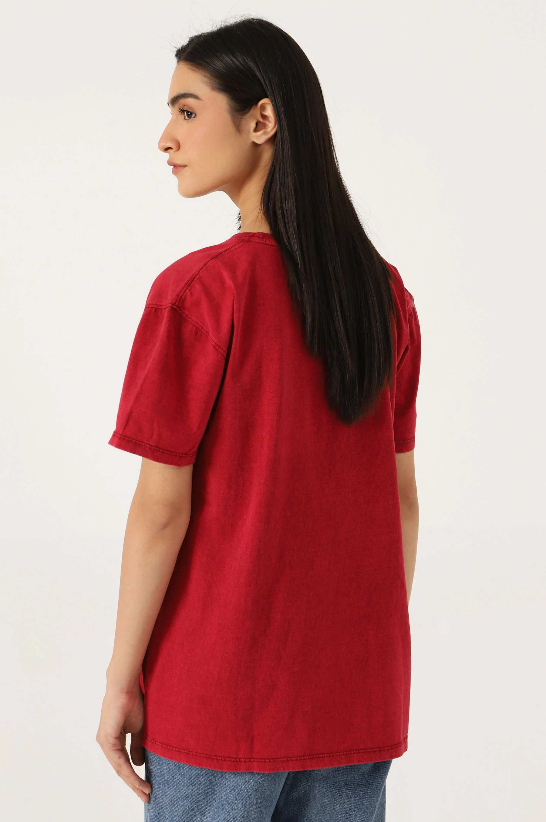 Crew Neck Half Sleeves Tee - Image 3