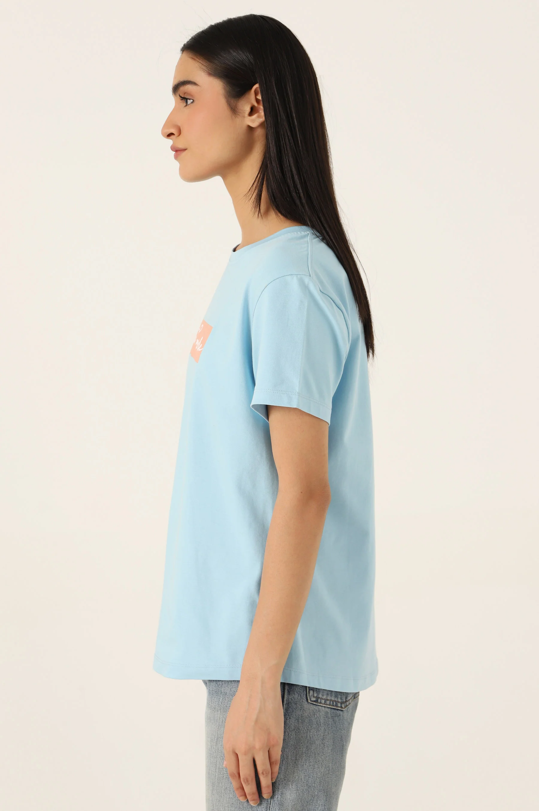 Crew Neck Half Sleeves Tee - Image 3