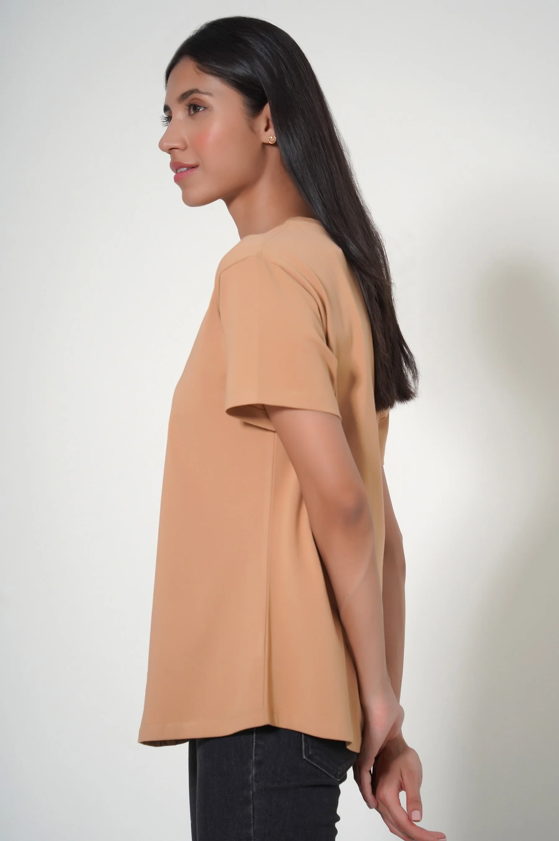 Crew Neck Half Sleeves Tee - Image 2