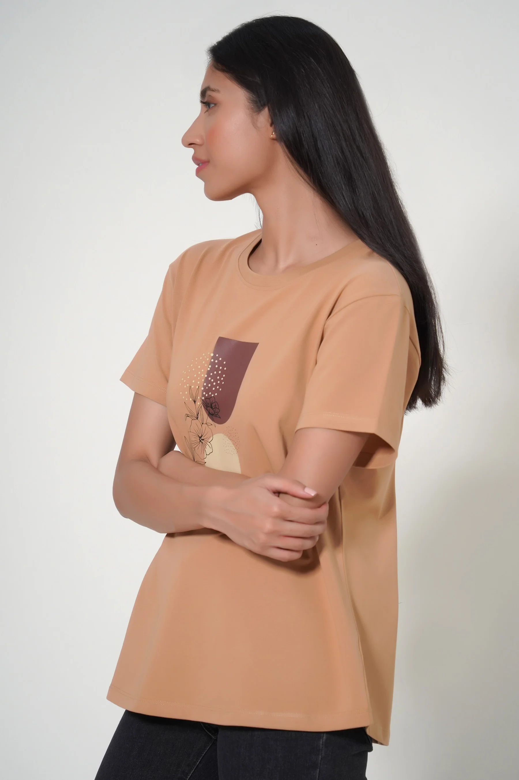 Crew Neck Half Sleeves Tee - Image 3