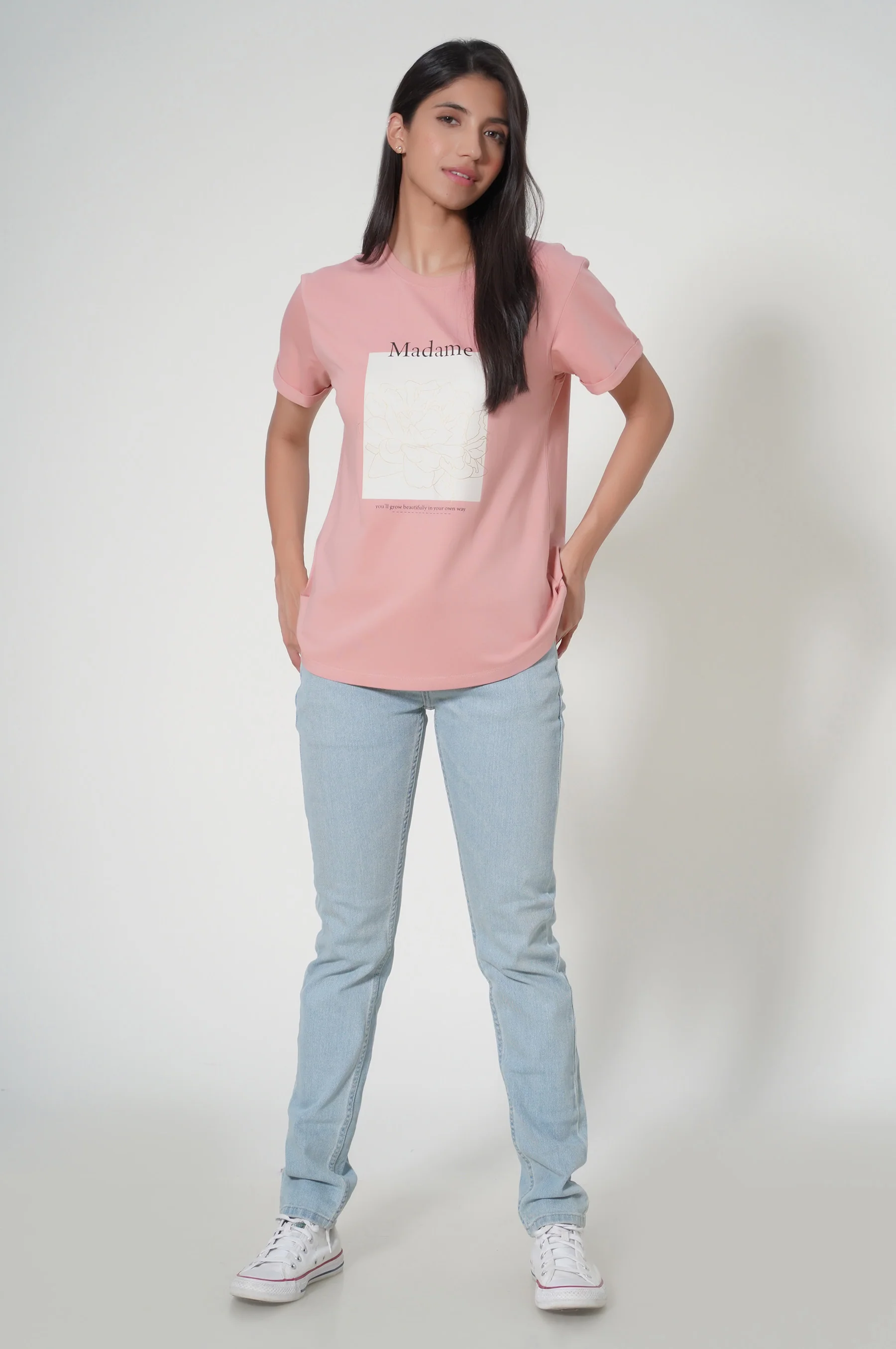 Crew Neck Half Sleeves Tee - Image 2