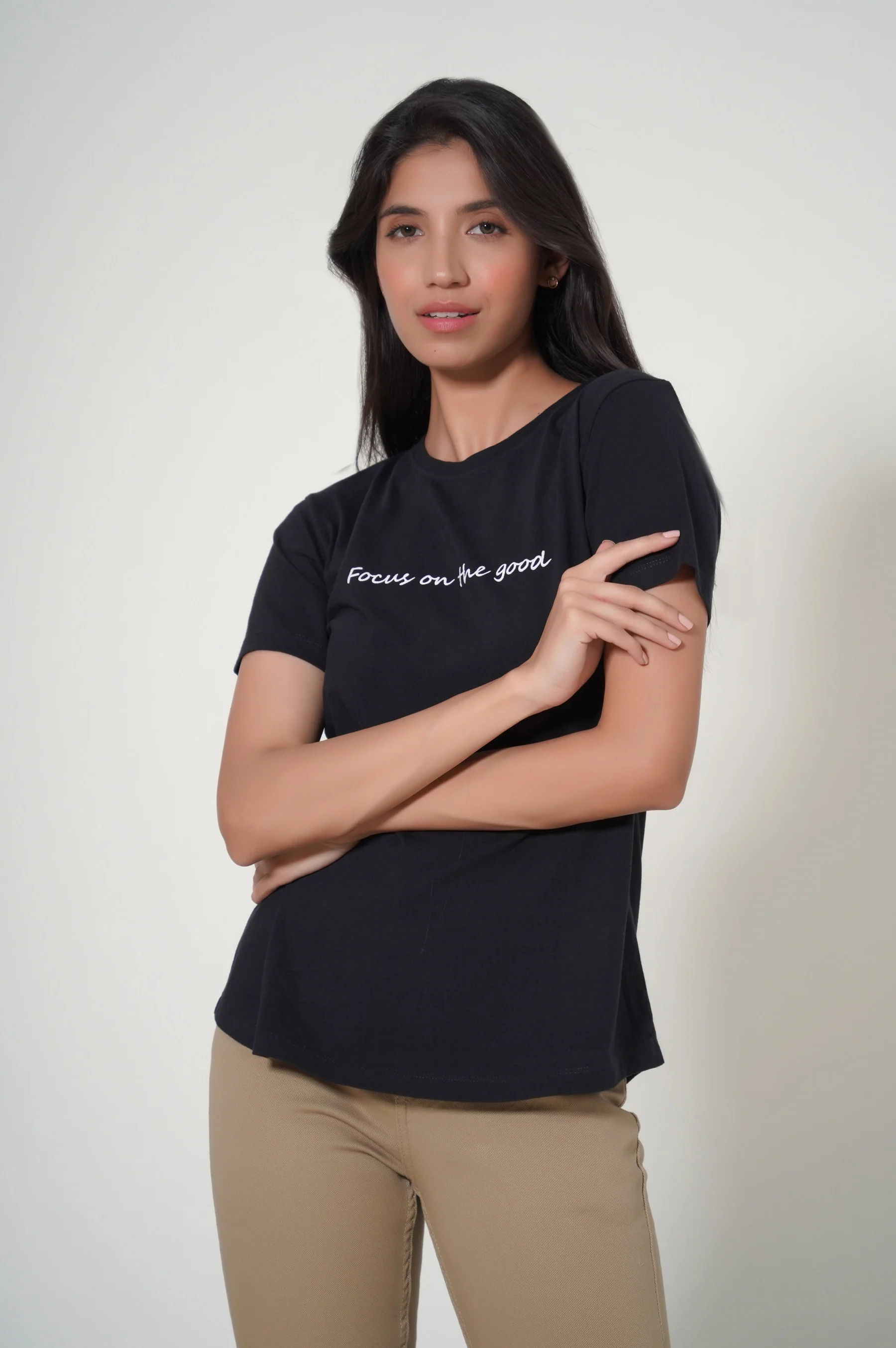 Crew Neck Half Sleeves Tee - Image 2