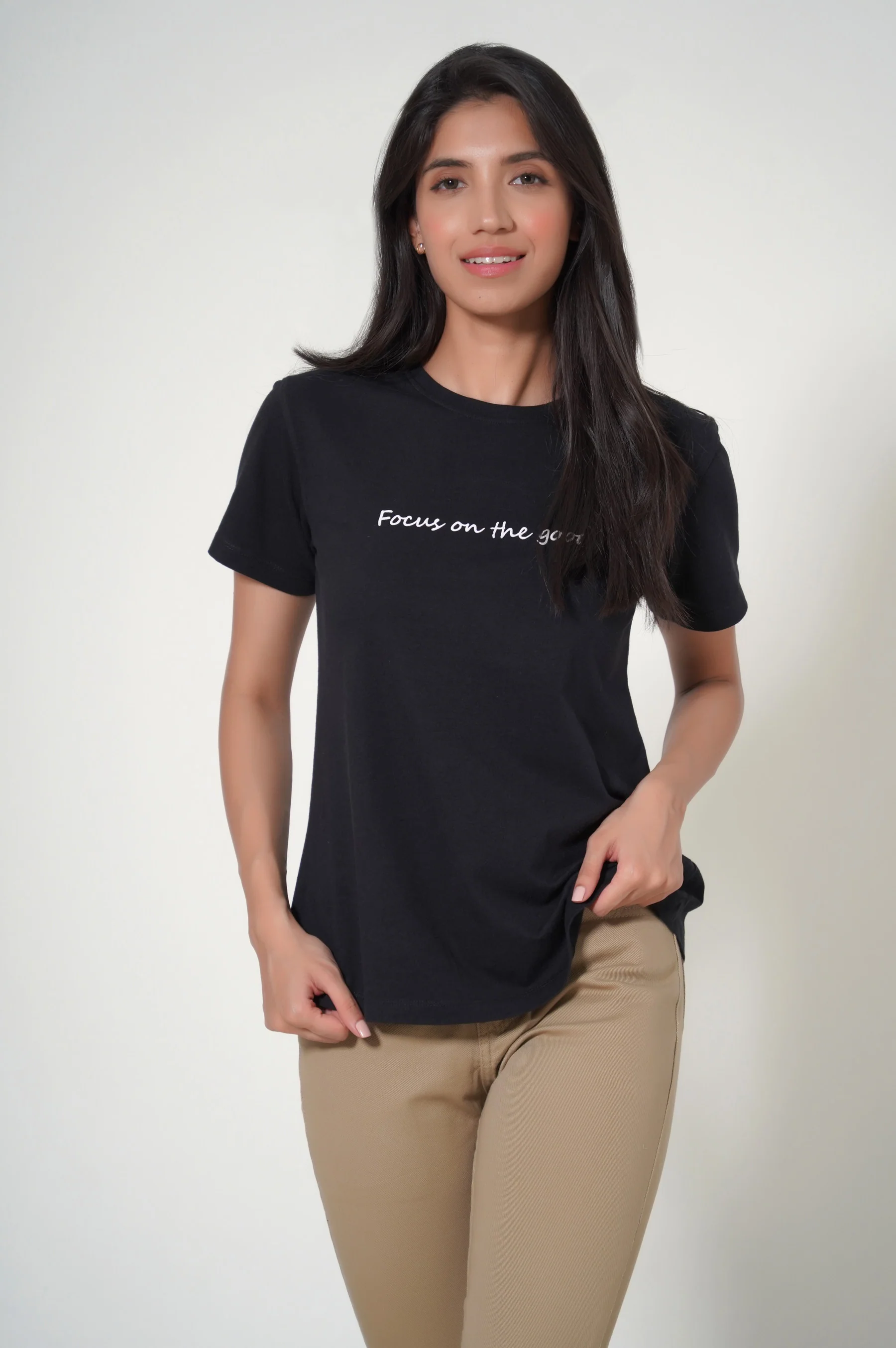 Crew Neck Half Sleeves Tee - Image 4