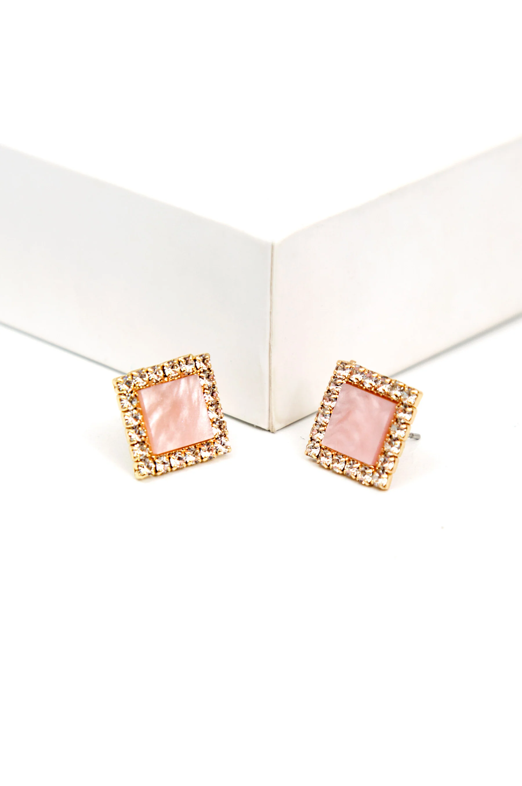 Crystal Paved Diamond Earrings